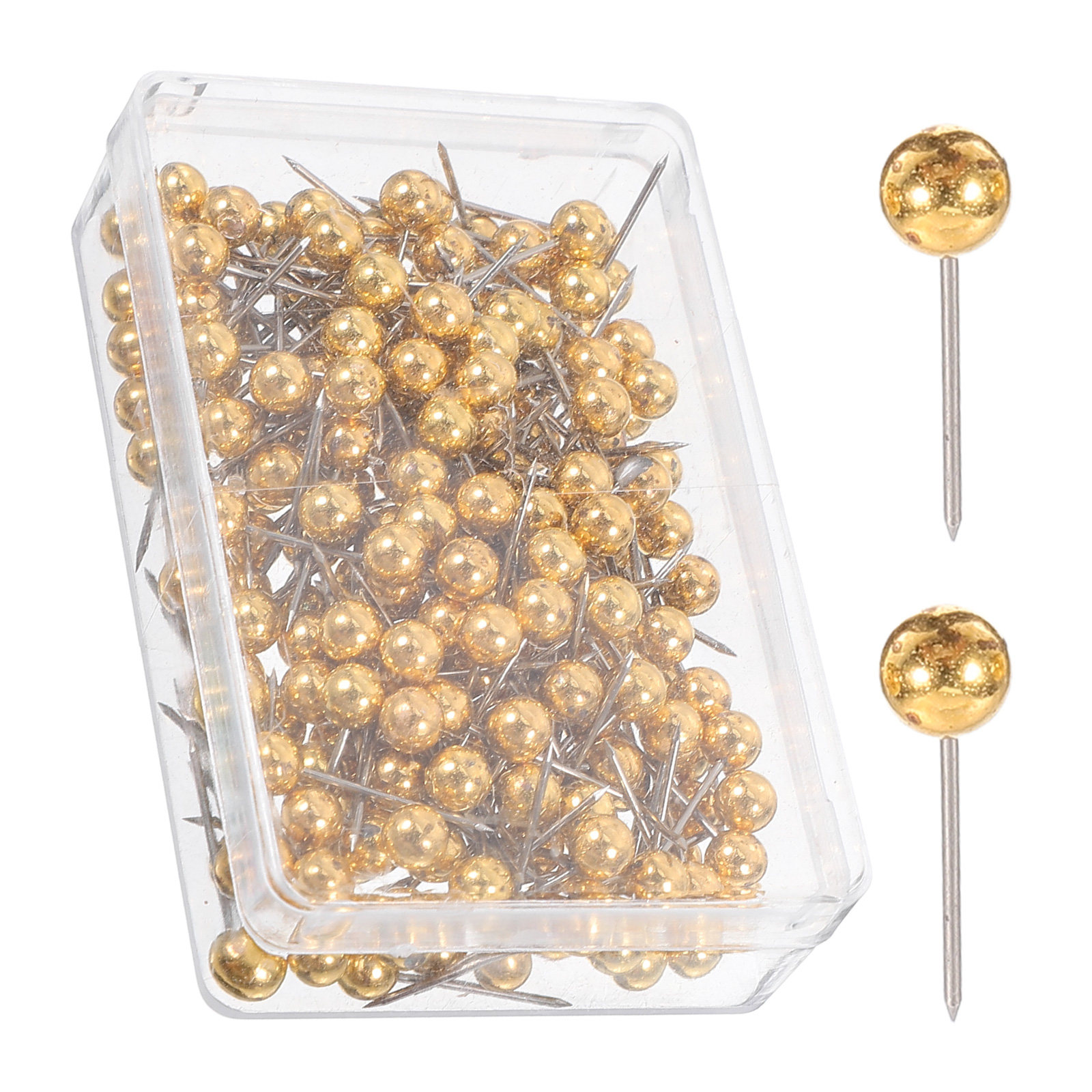 Home Office Head - 200Pcs Gold Decorative Push Pins Metal