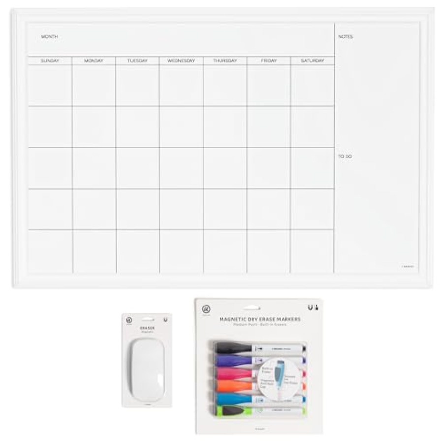 Whiteboard Magnetic - Bundle of Magnetic Dry Erase Calendar