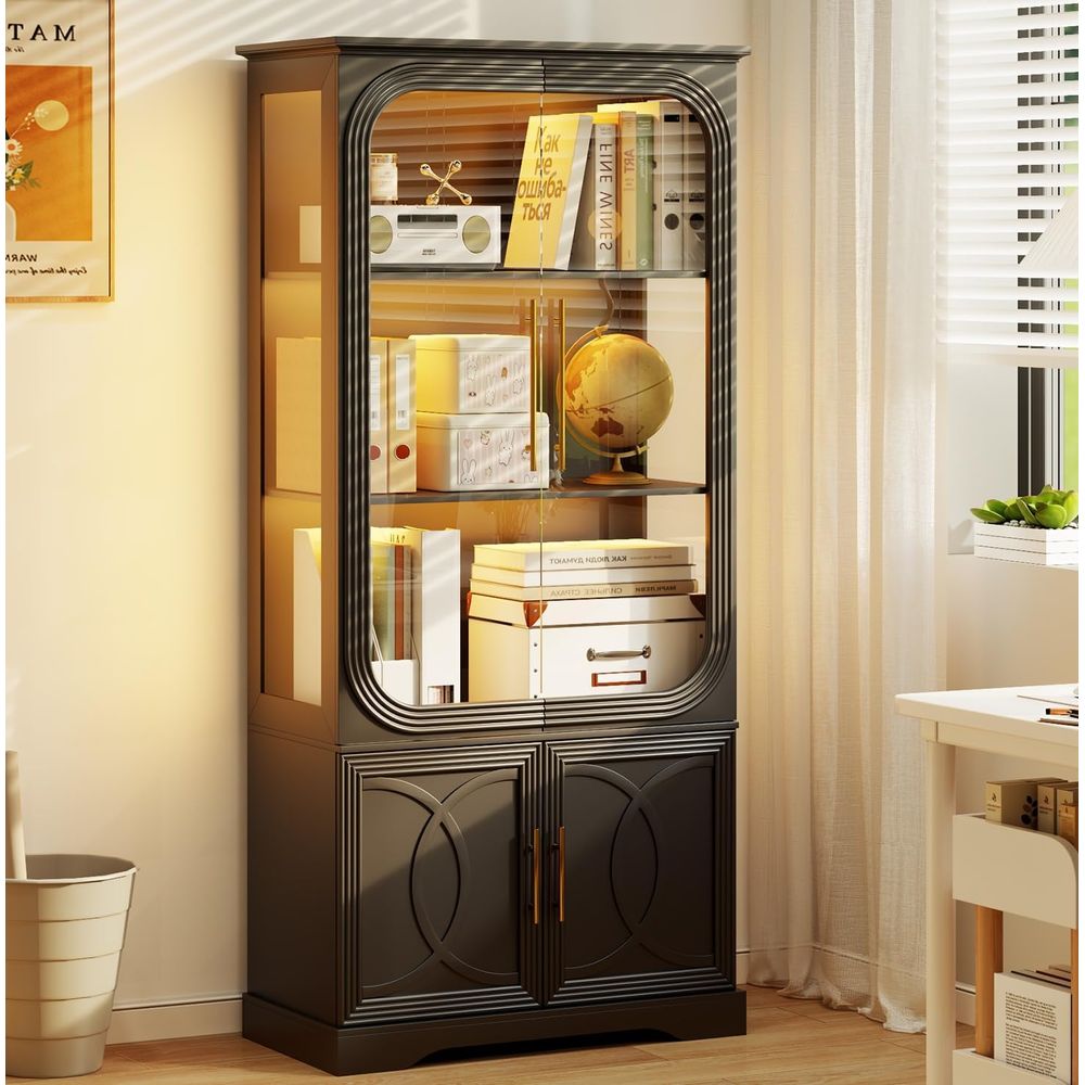 Home Office Free - 69 Tall Glass Display Cabinet with