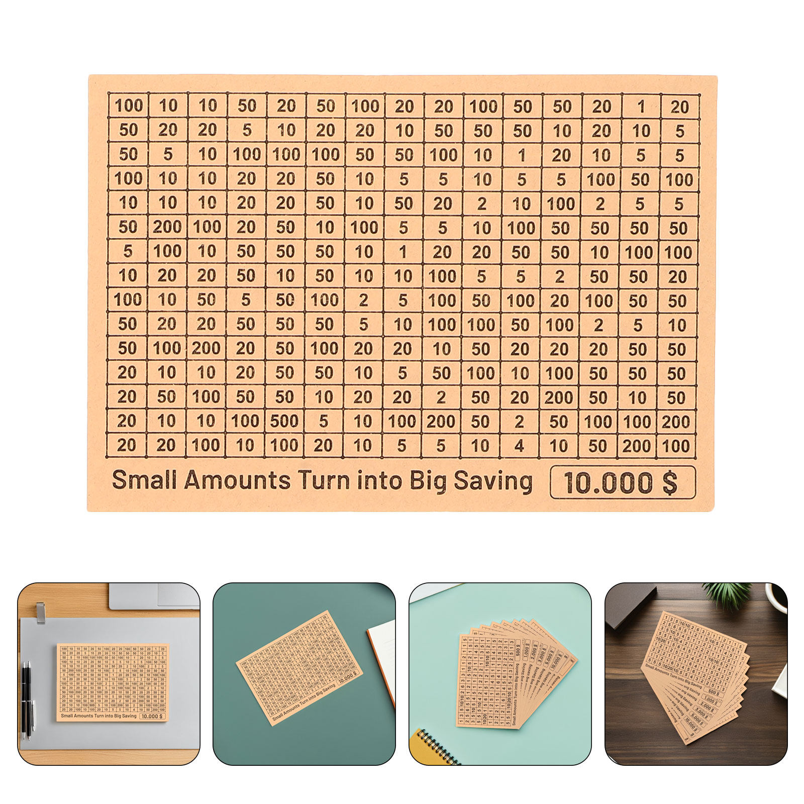 Home Office Budget - 8 Sheets Money Saving Challenge Tracker