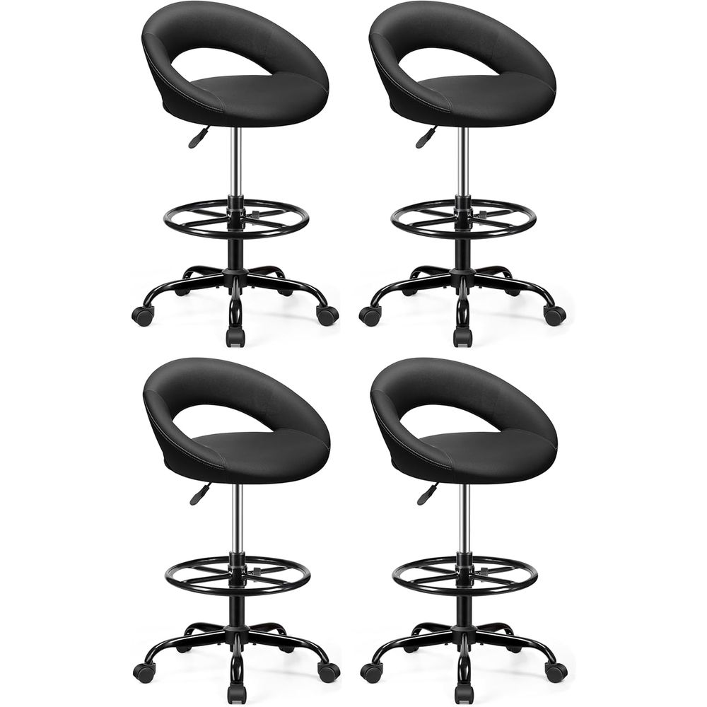 Home Office Free - Adjustable Swivel Bar Stools with Back