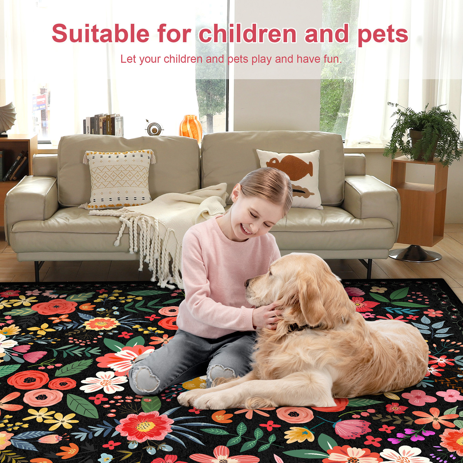 Home Office X Post - 8' X 10' Washable Rug Boho