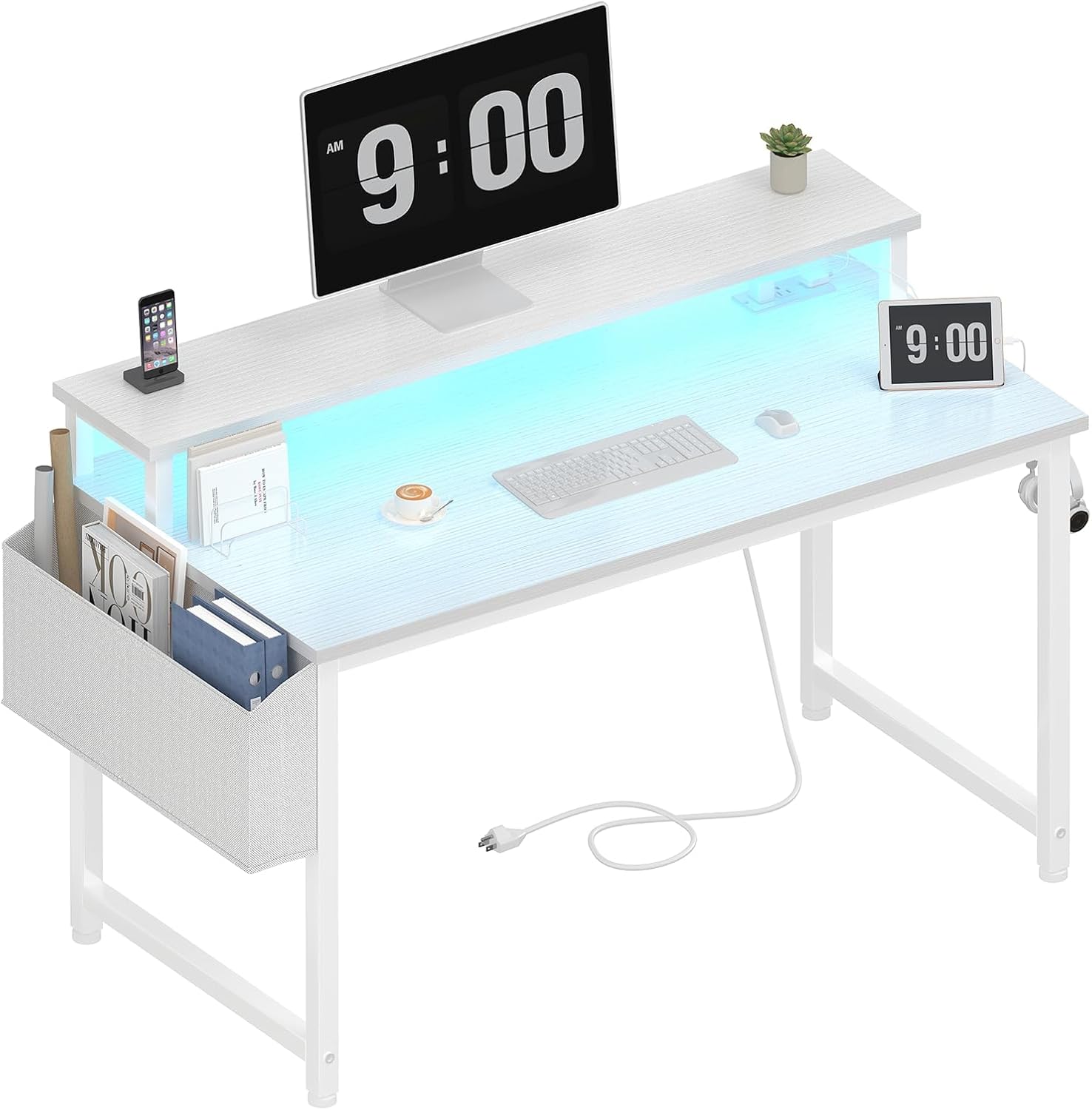 Home Office Desks - 40 Inch Computer Desk with LED