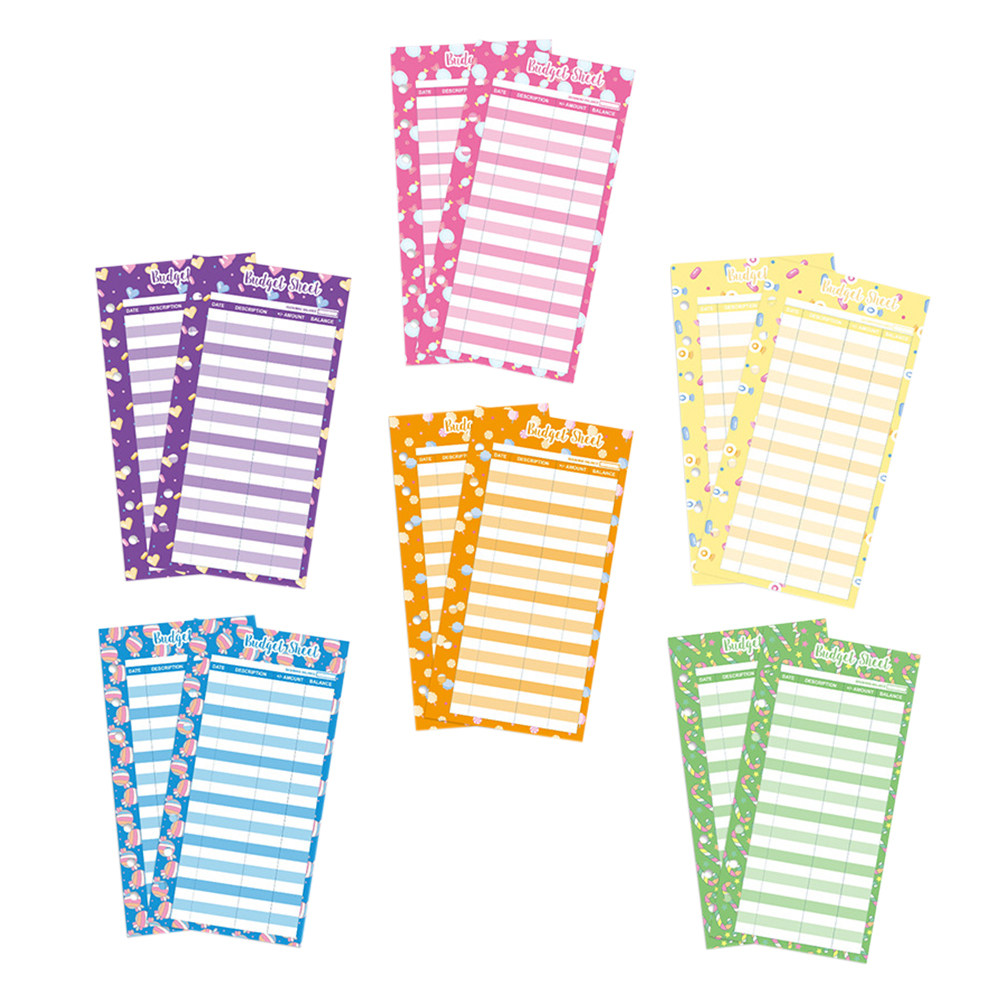 Home Office Budget - 24Pcs Budget Cards Candy Print Budget