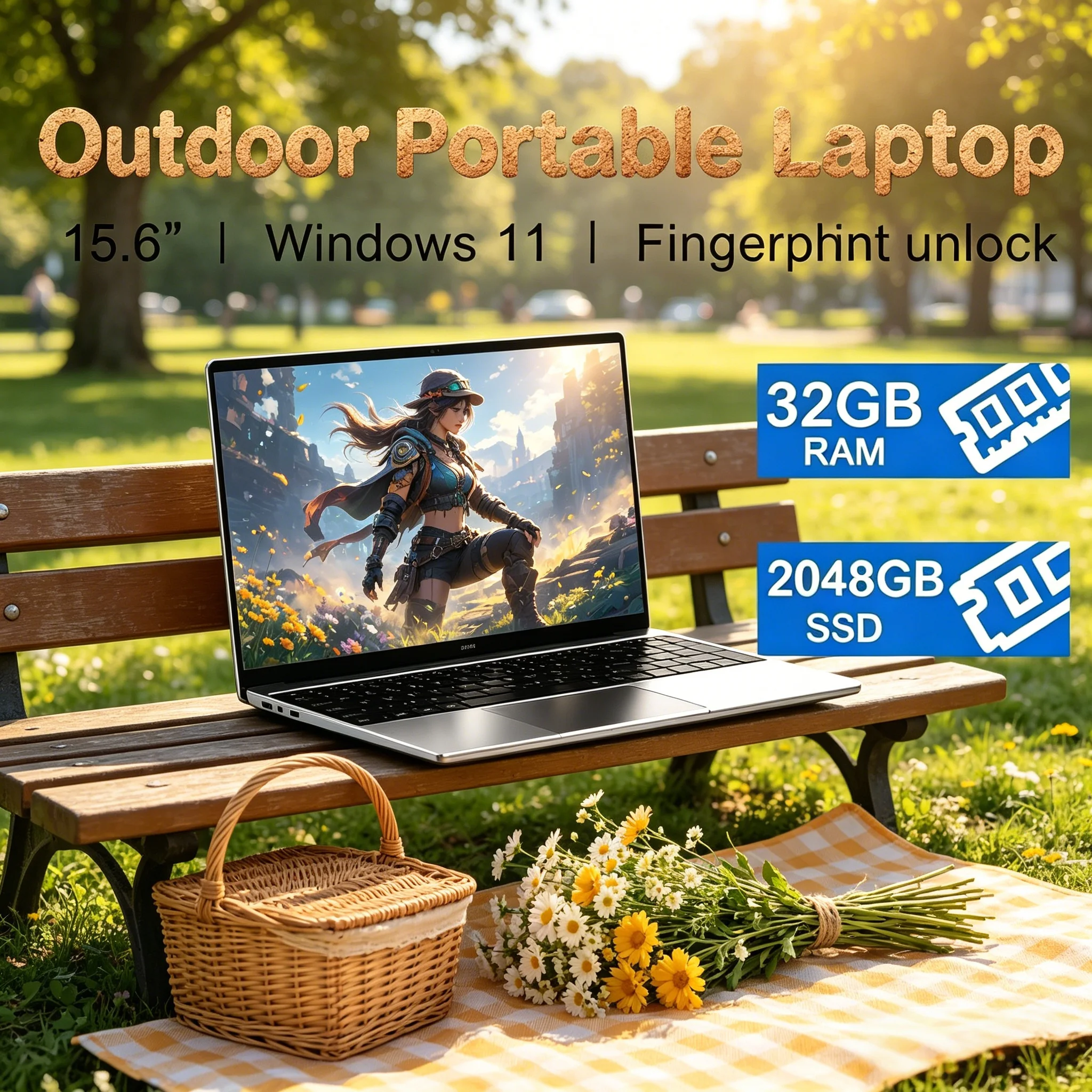 Home Office Form - Portable Thin Gaming Laptop Full HD