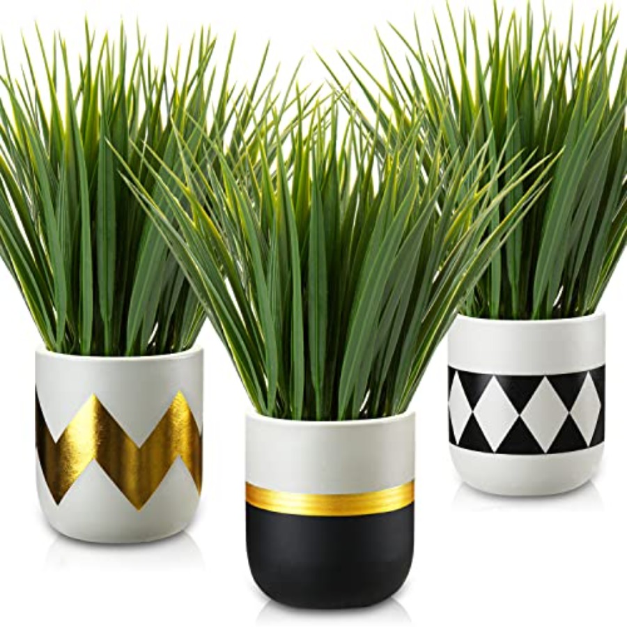 Home Office Depot - Small Faux Plant Decor 3Pcs Fake