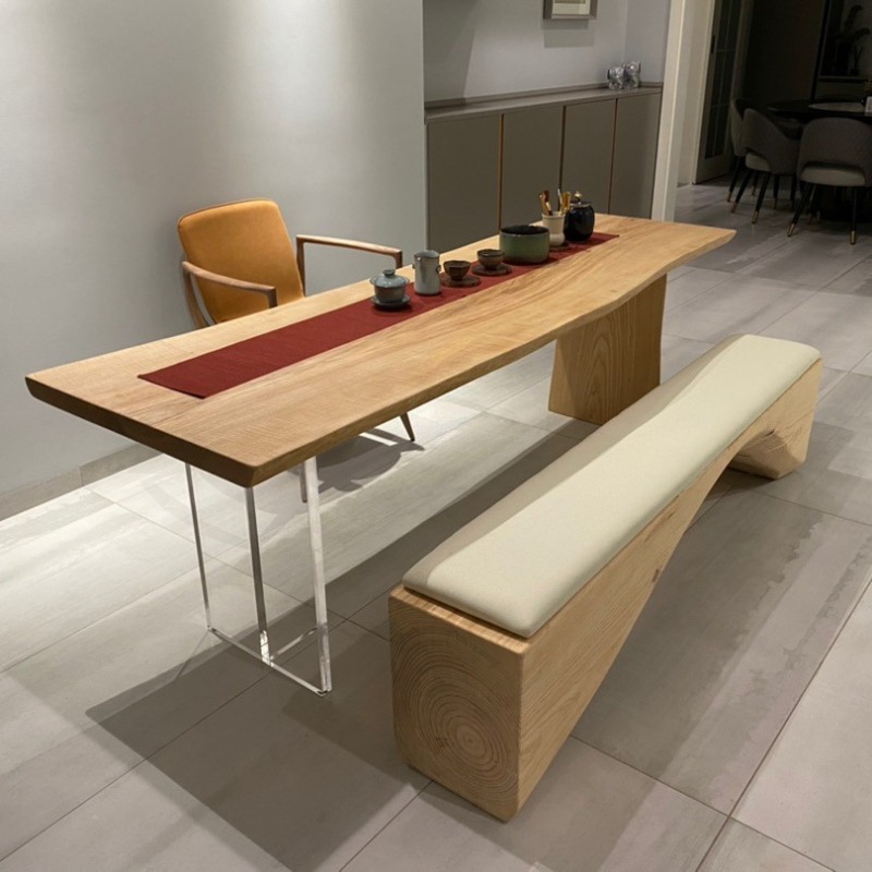 Nordic Solid Wood Acrylic Floa - Home Office Desks avaliação e preço