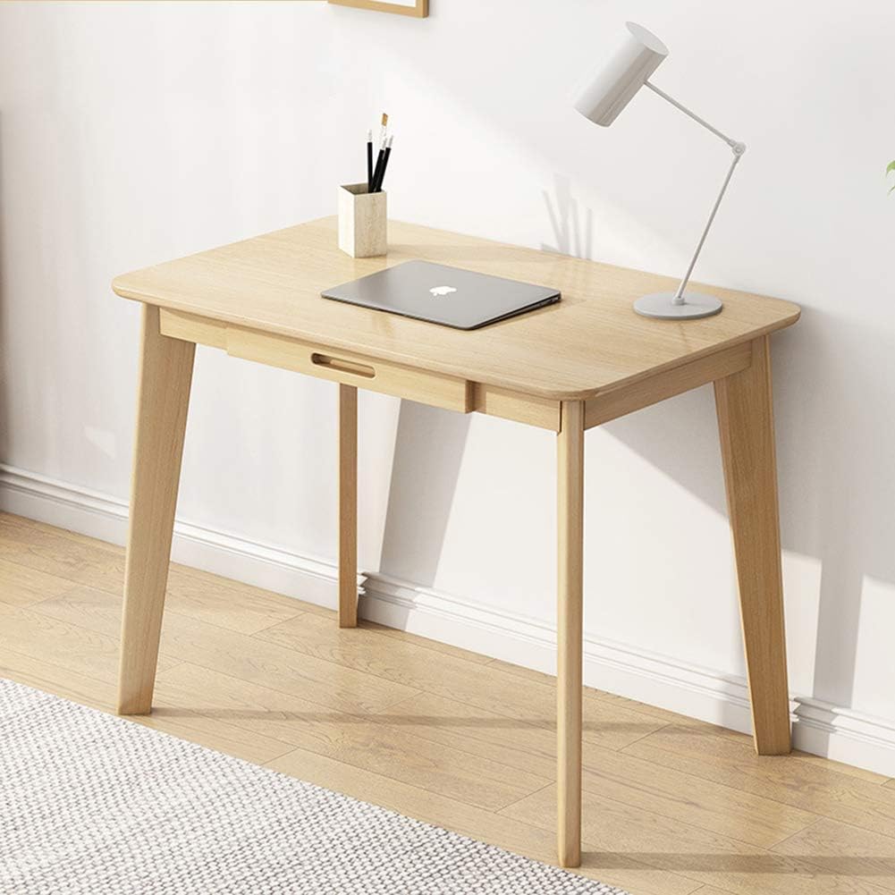 Solid Wood Writing Desk with D - Home Office Desks avaliação e preço