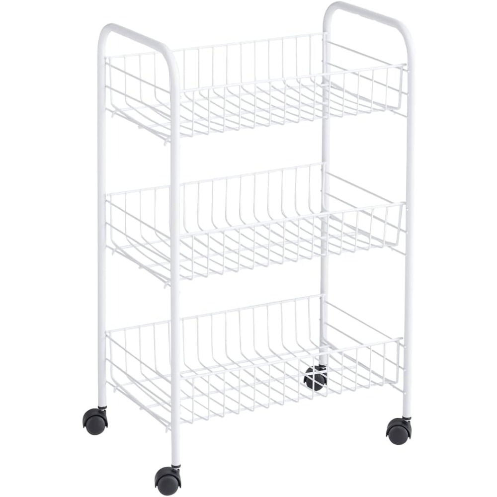 3-Tier Shelving Wheeled Organi - Home Office X Post avaliação e preço
