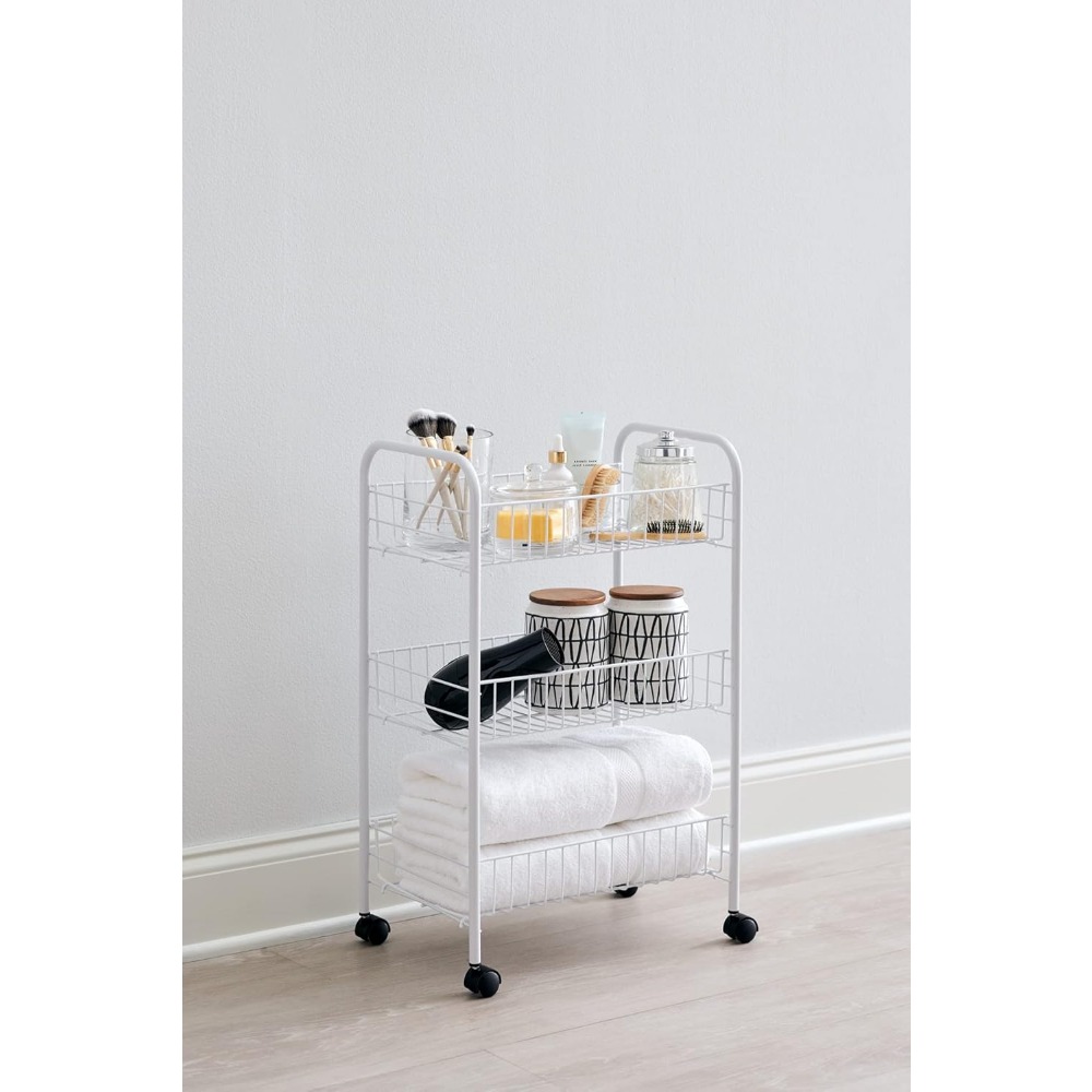 3-Tier Shelving Wheeled Organi - Home Office X Post avaliação e preço