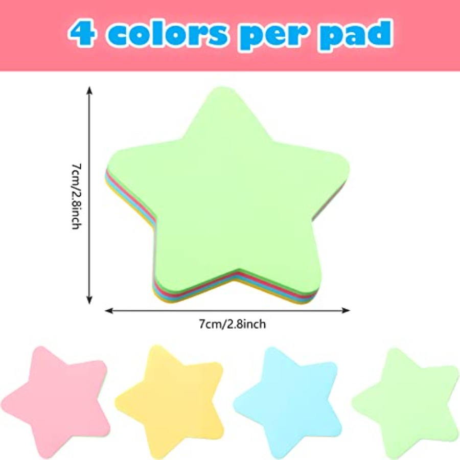 6 Pack Star Shape Sticky Notes - Home Office X Post avaliação e preço