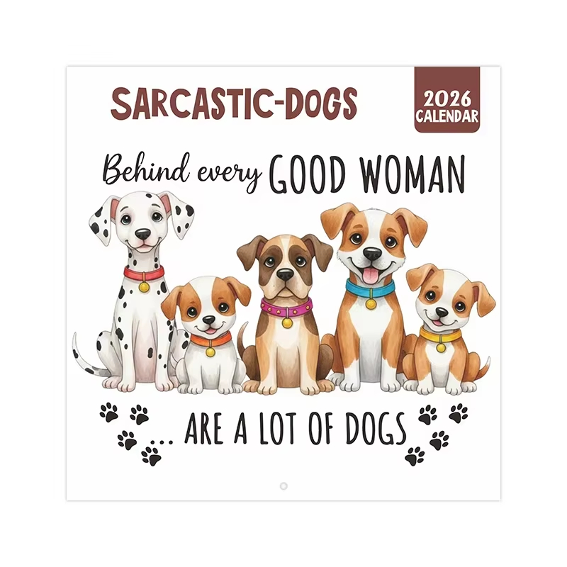 2026 Sarcastic Dogs Calendar H - Home Office Holidays 2026 avaliação e preço