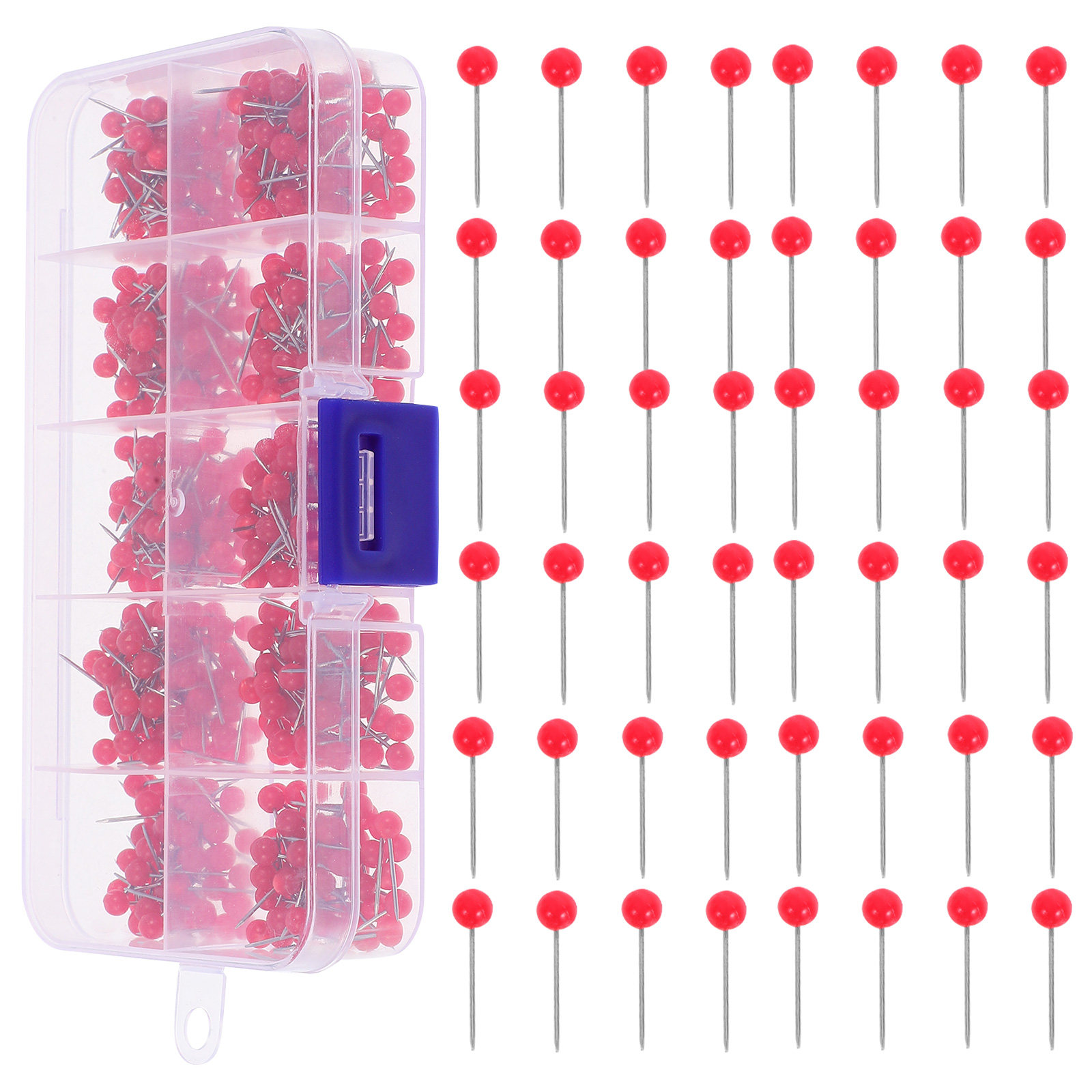 600Pcs Map Tacks Red Round Hea - Home Office Head avaliação e preço