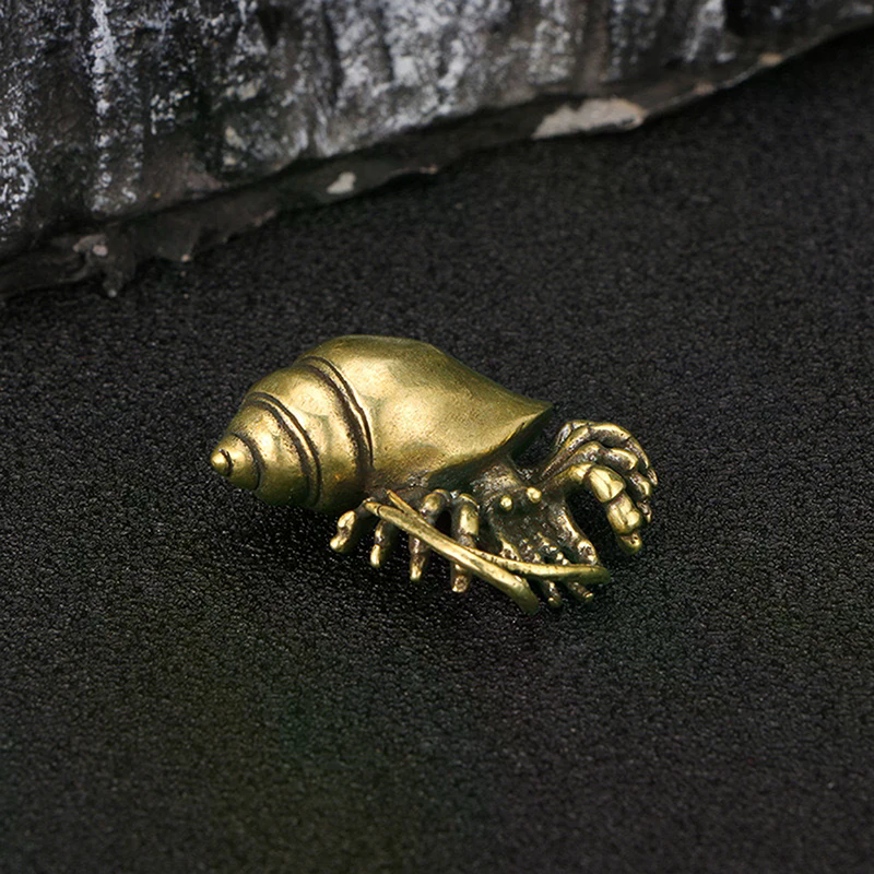 Vintage Brass Hermit Crab Figu - English Home Office avaliação e preço