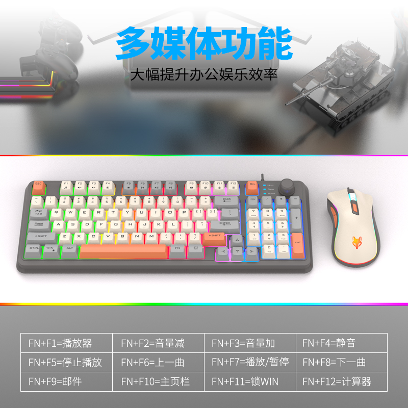 K820 USB Wired Gaming Keyboard - English Home Office avaliação e preço