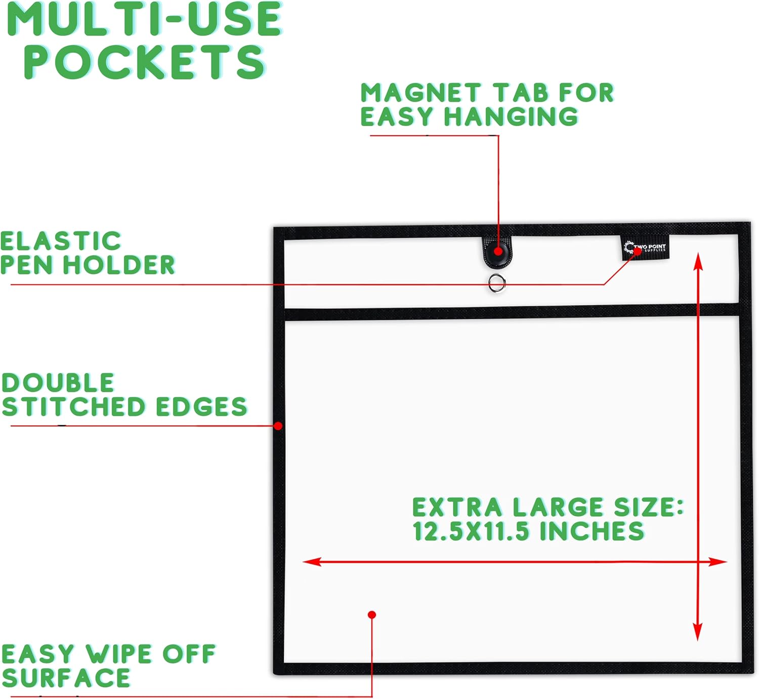 Magnetic Dry Erase Pockets, 6- - Whiteboard Magnetic avaliação e preço