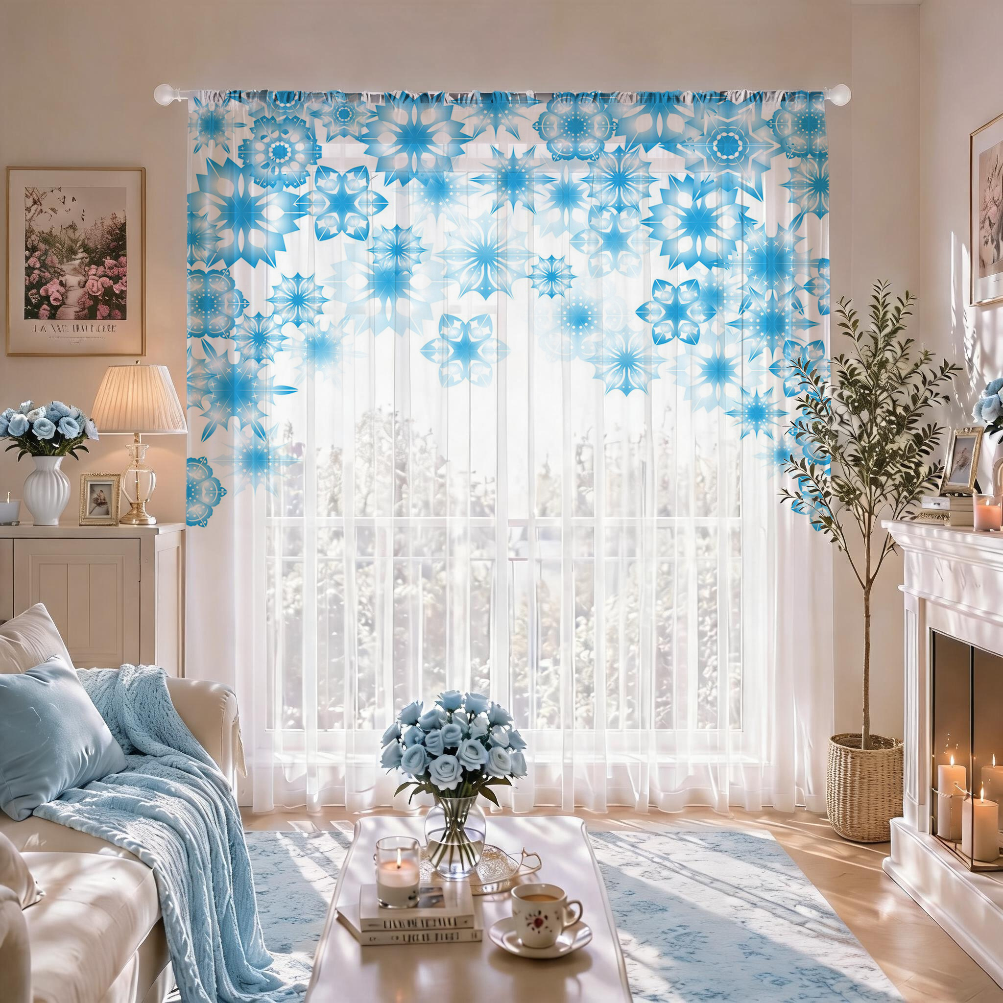 Blue Star Modern Gradient Shee - Home Office Rate avaliação e preço