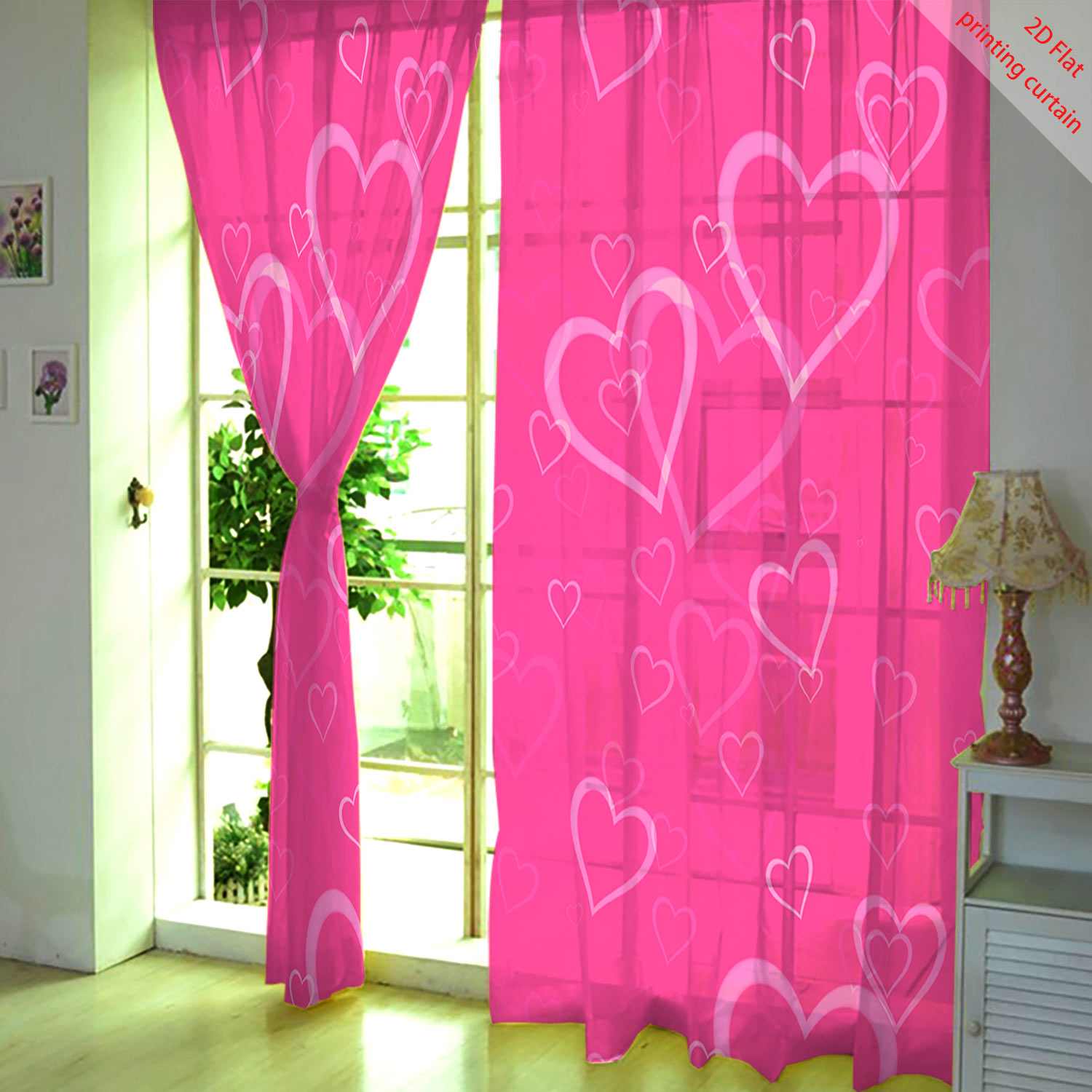 Heart shaped printed transpare - Home Office Rate avaliação e preço