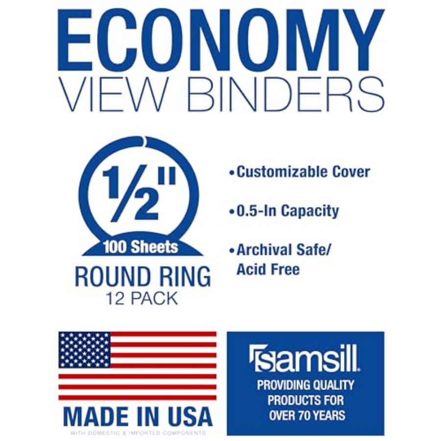 0.5 Inch 3 Ring Binders Econom - Home Office With View avaliação e preço