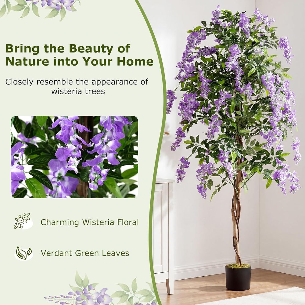 2 Pack Artificial Wisteria Tre - Home Office Depot avaliação e preço