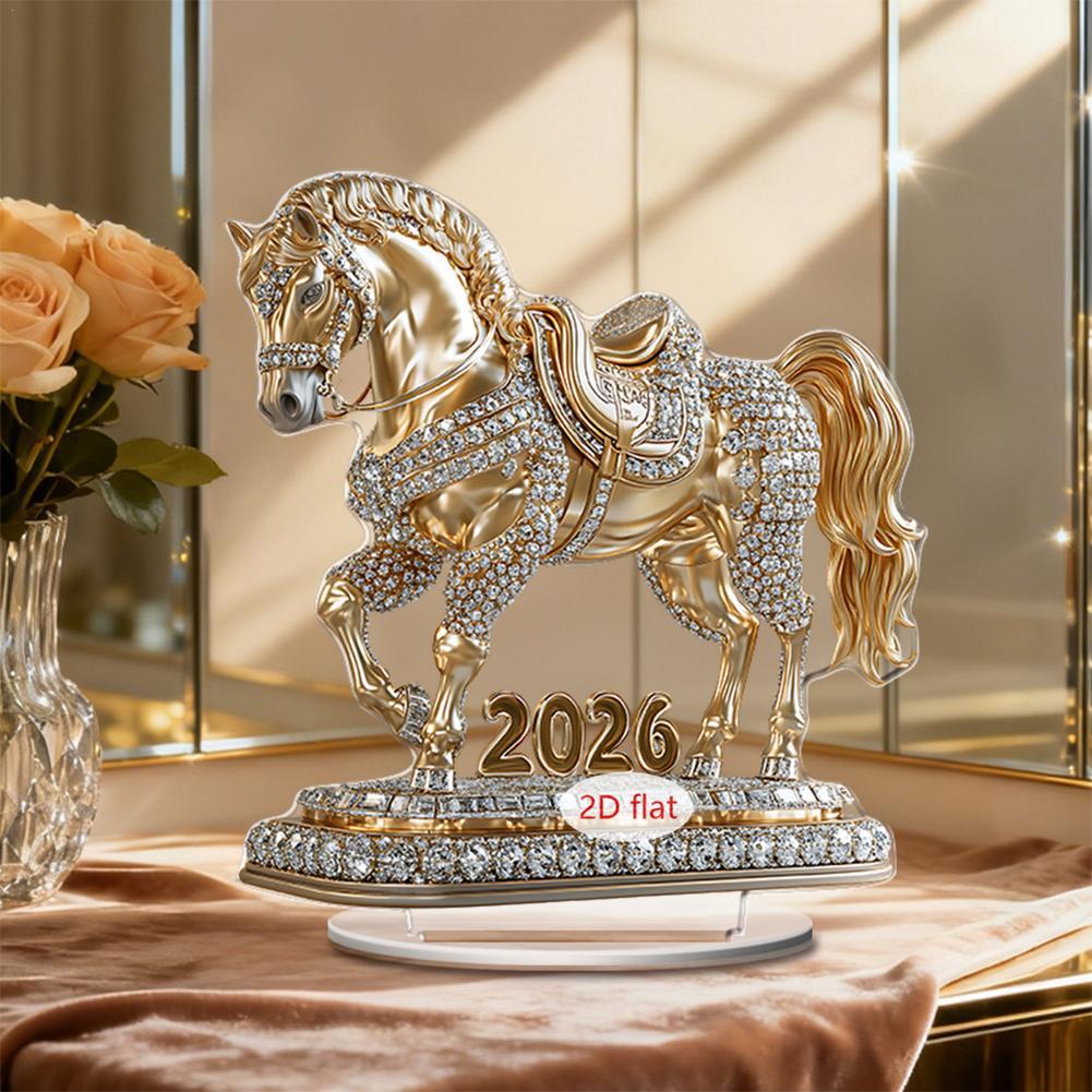 2D Horse Acrylic Desktop Decor - Home Office Holidays 2026 avaliação e preço