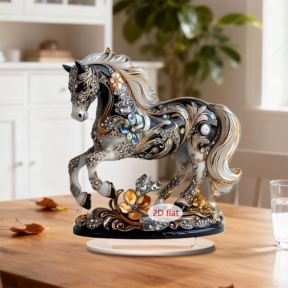 2D Horse Acrylic Desktop Decor - Home Office Holidays 2026 avaliação e preço