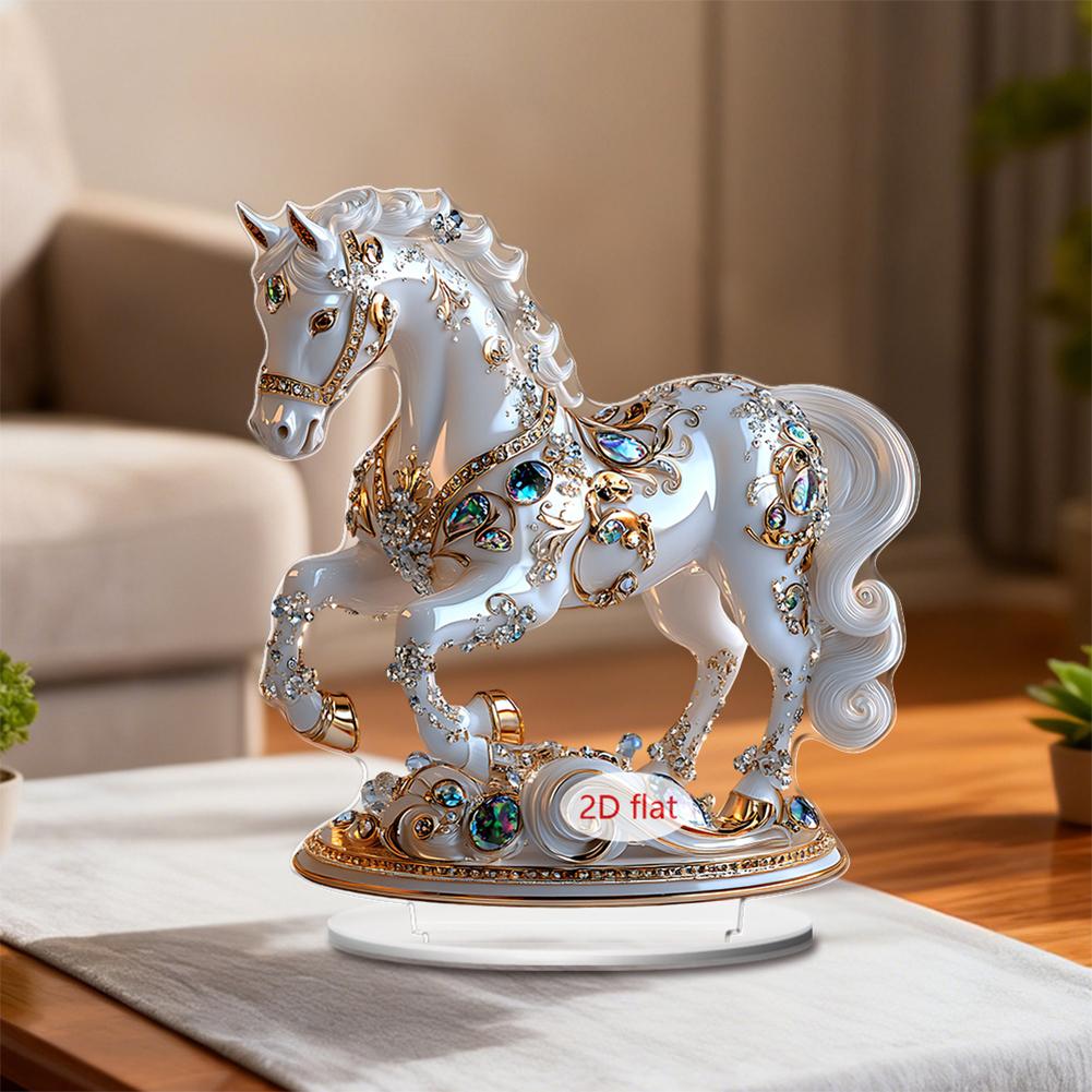 2D Horse Acrylic Desktop Decor - Home Office Holidays 2026 avaliação e preço