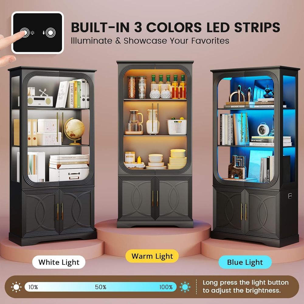 69 Tall Glass Display Cabinet  - Home Office Free avaliação e preço