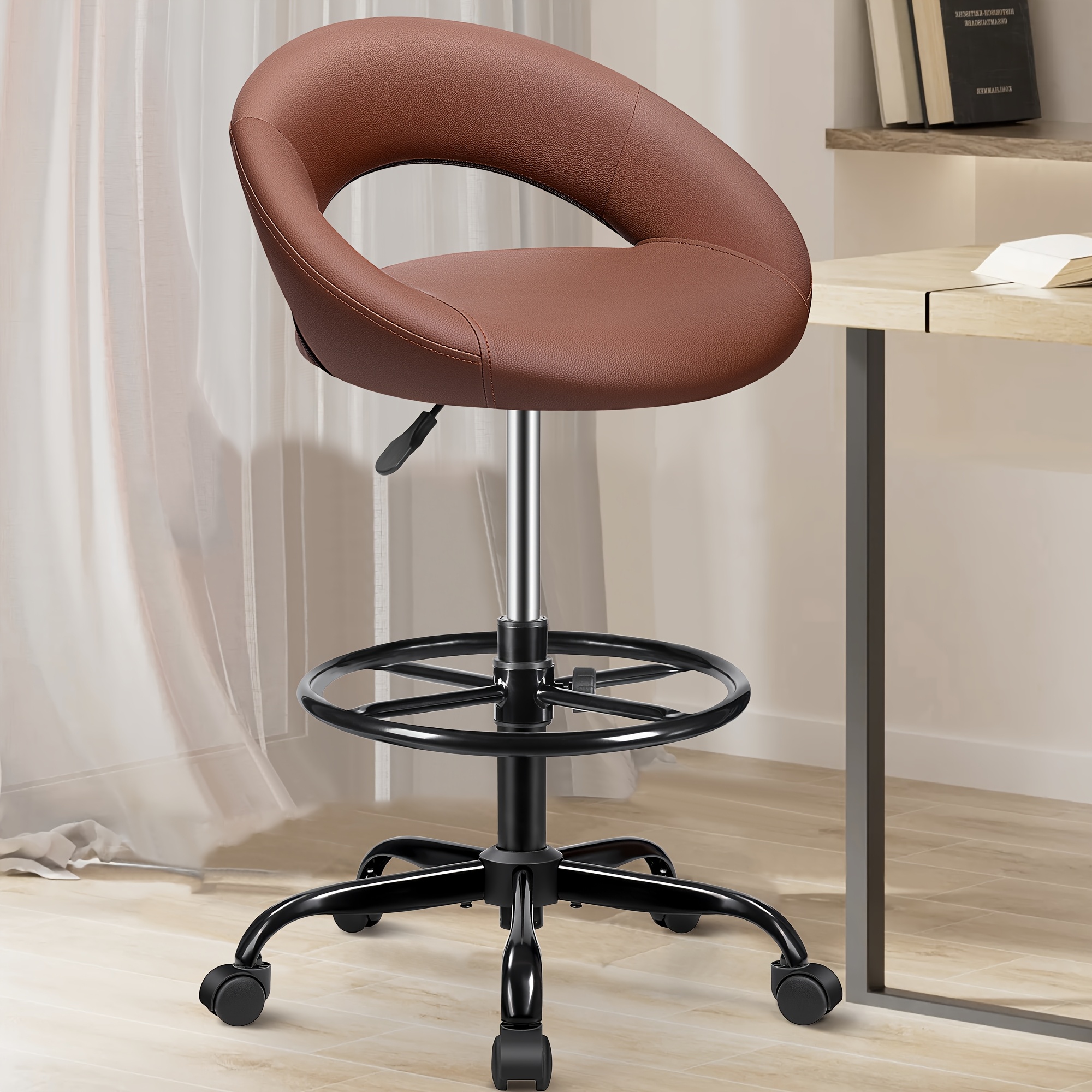 Ergonomic Drafting Chair - PU  - Home Office Free avaliação e preço