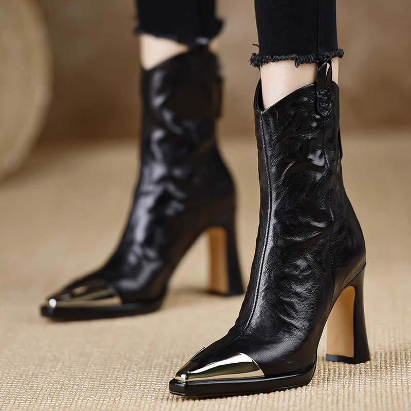 Women's Fashion Thick Heel Sin - Home Office Head avaliação e preço