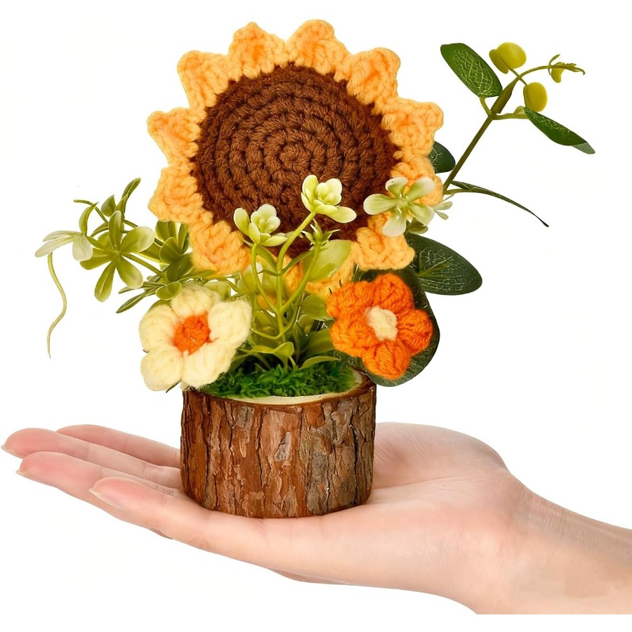 Cute Crochet Flowers Bouquet H - Home Office Depot avaliação e preço
