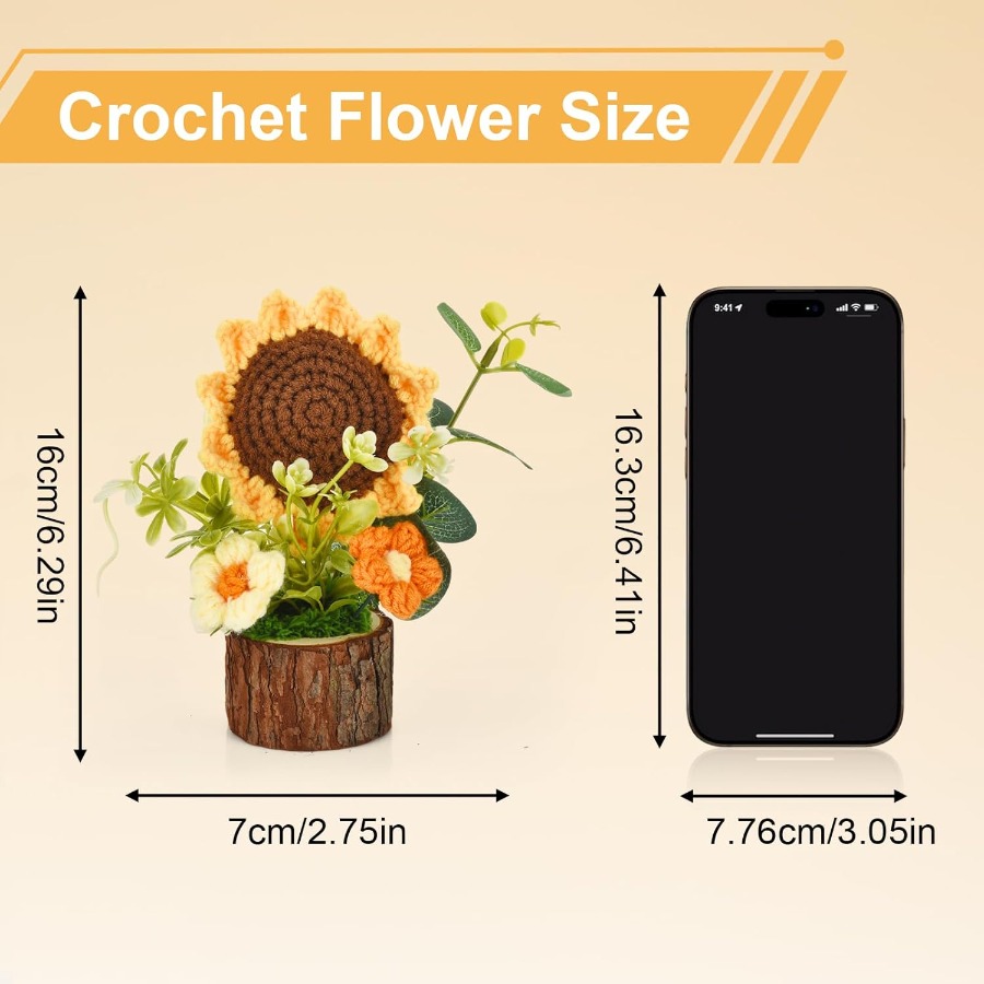Cute Crochet Flowers Bouquet H - Home Office Depot avaliação e preço