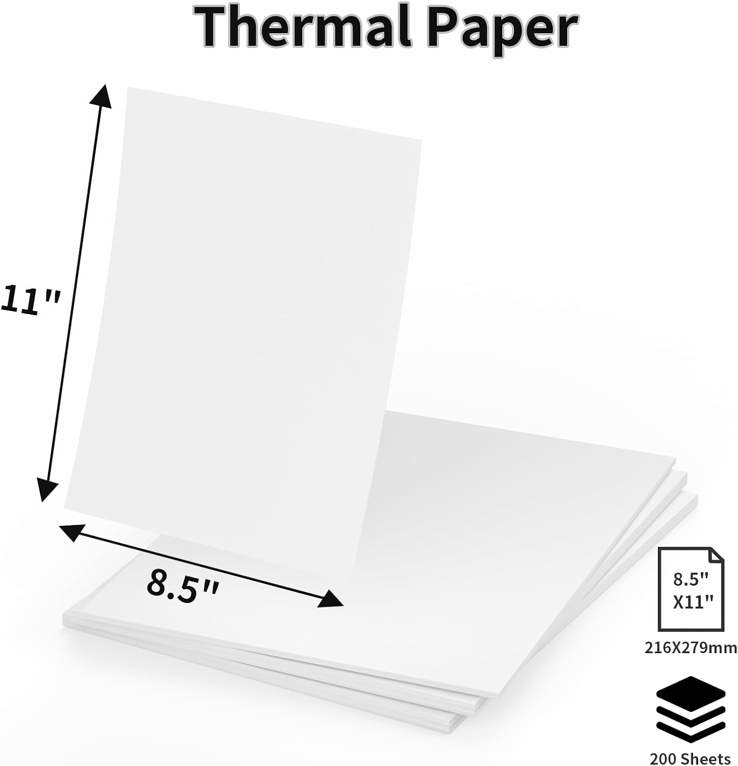 200 Sheets Thermal Printer Pap - Home Office Printer avaliação e preço