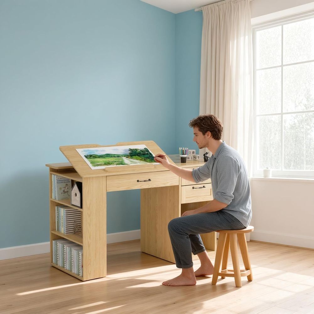 Adjustable Desk with Storage,  - Home Office Desks avaliação e preço