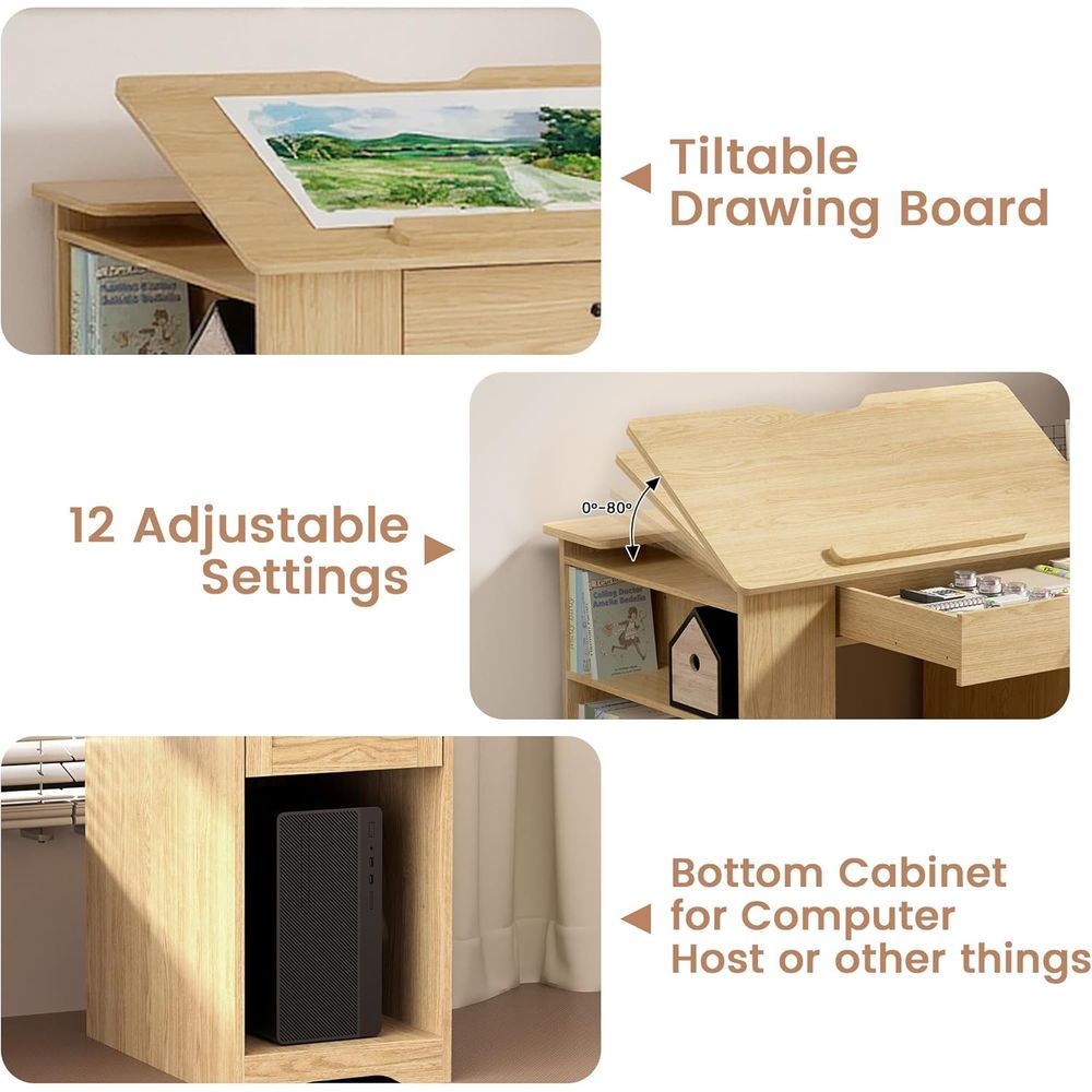 Adjustable Desk with Storage,  - Home Office Desks avaliação e preço