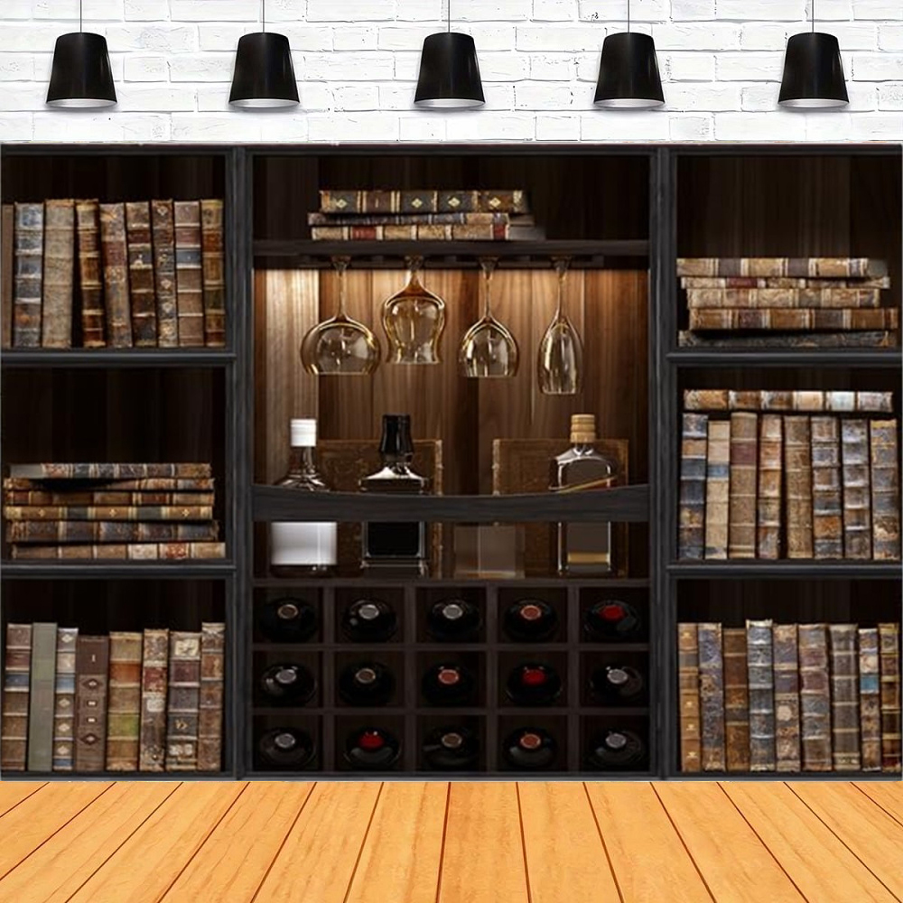 Vintage Bookshelf Photography  - Home Office Zoom Background avaliação e preço