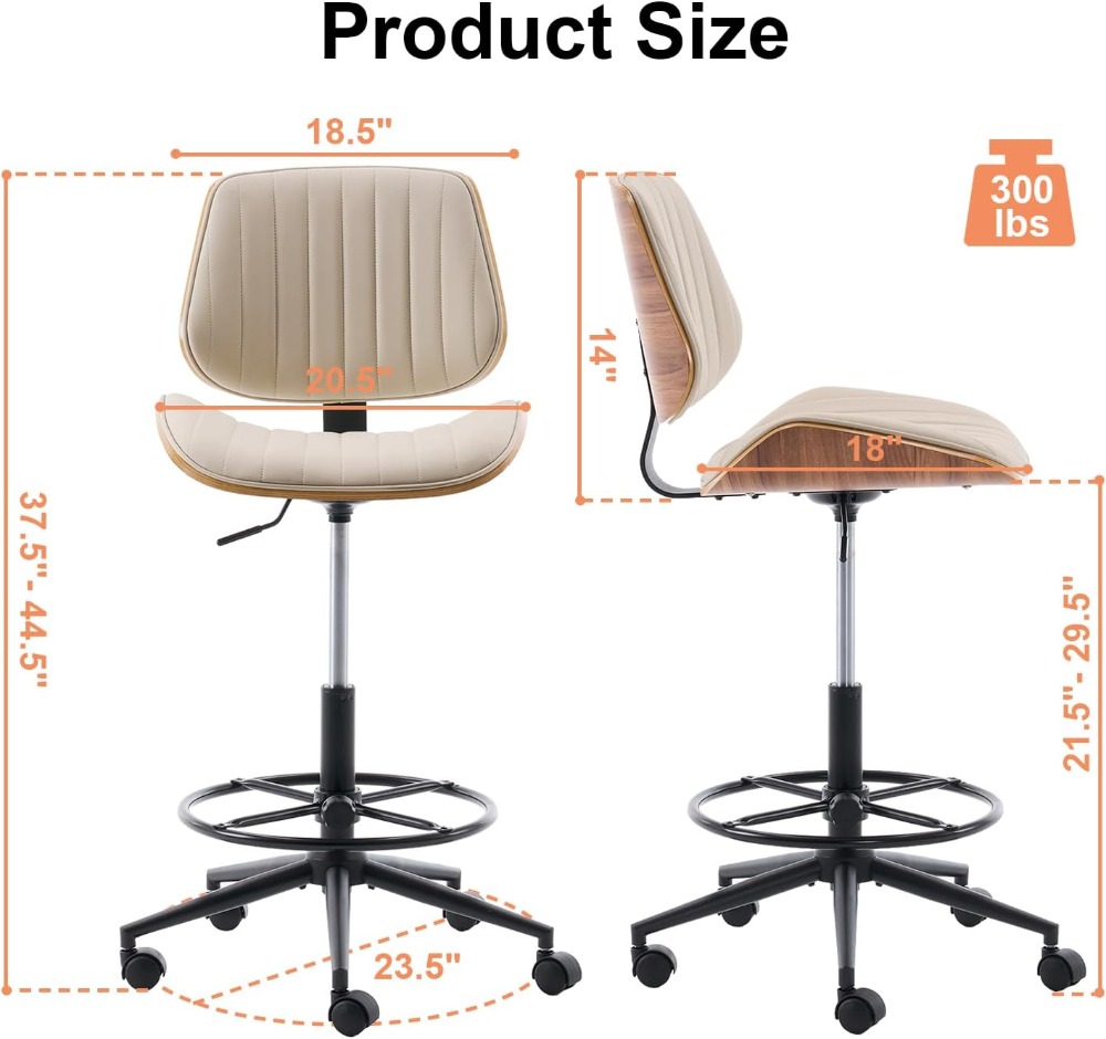 Ergonomic Drafting Chair with  - Home Office Free avaliação e preço