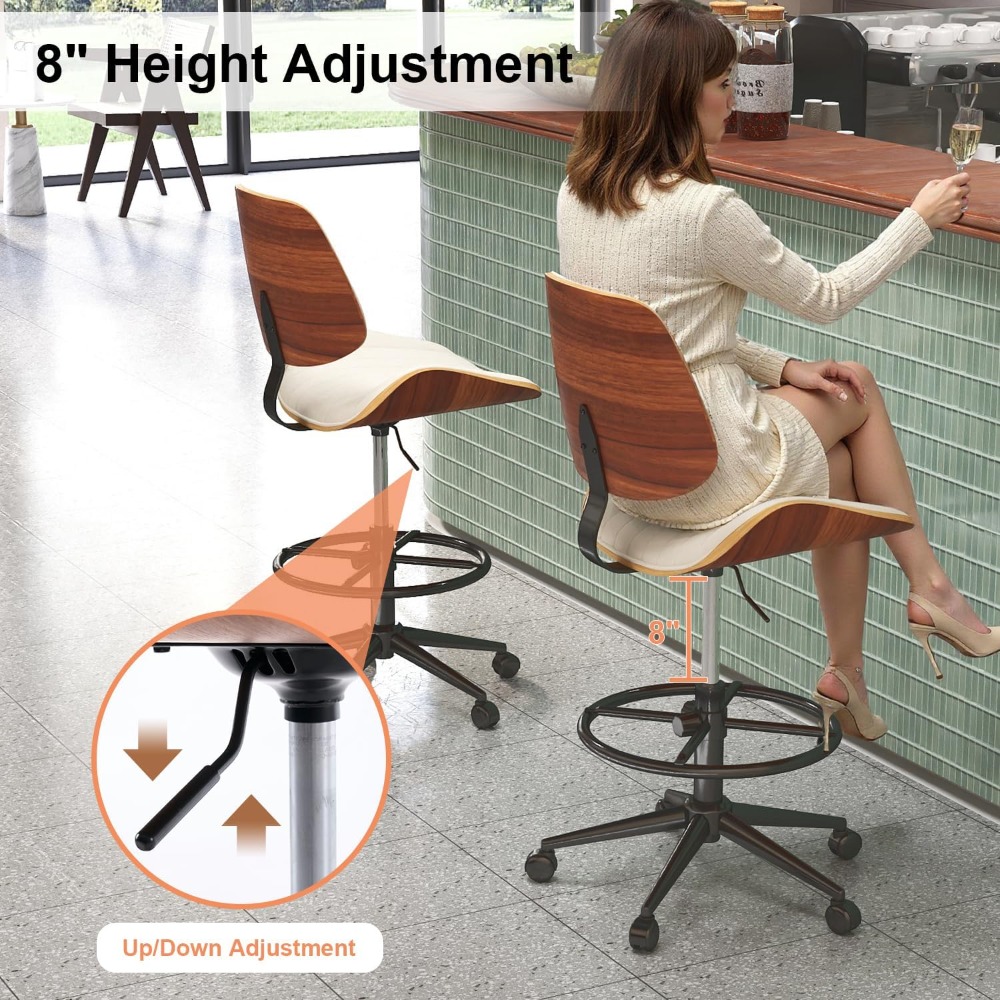 Ergonomic Drafting Chair with  - Home Office Free avaliação e preço
