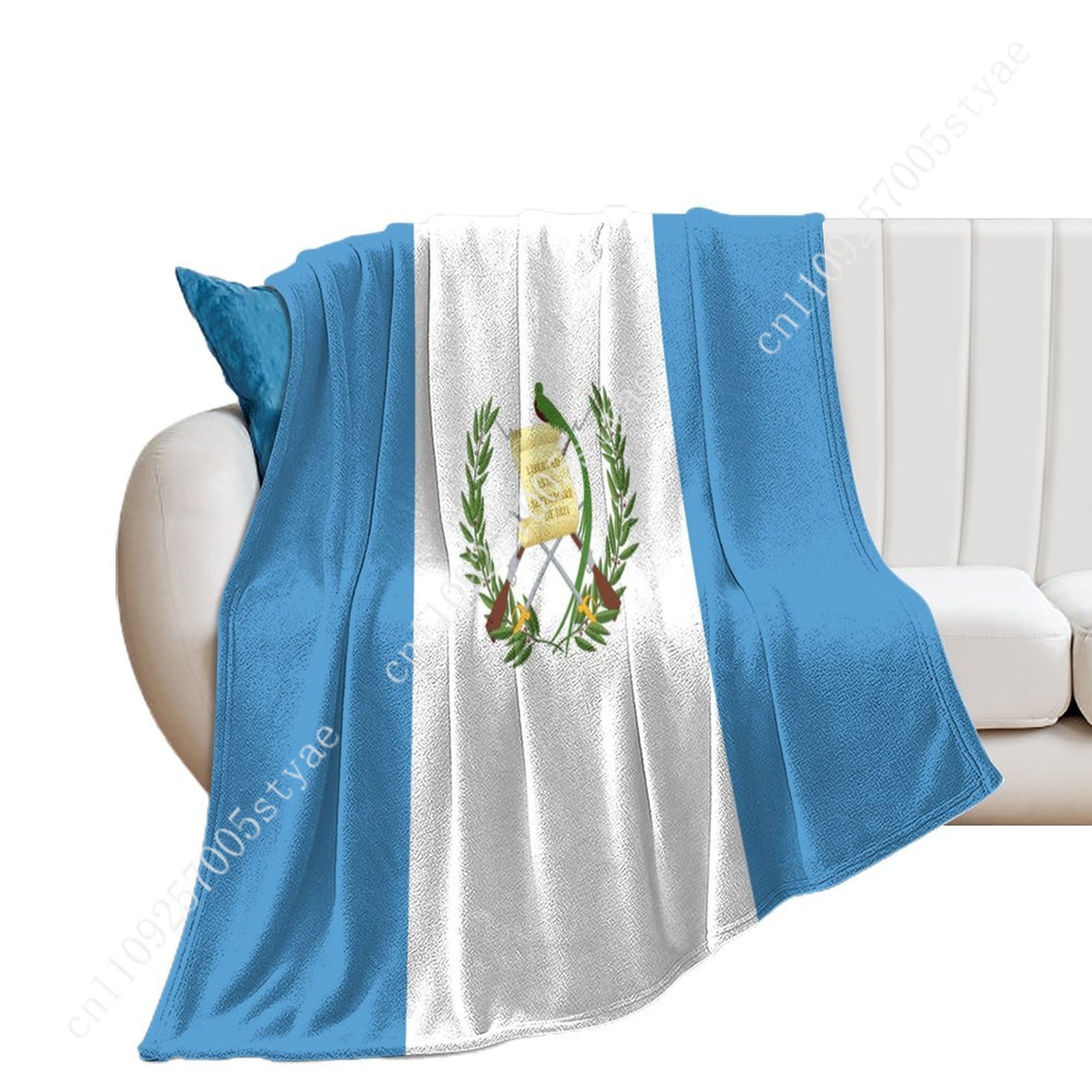 Guatemala Flag Flannel Blanket - Home Office Guatemala avaliação e preço