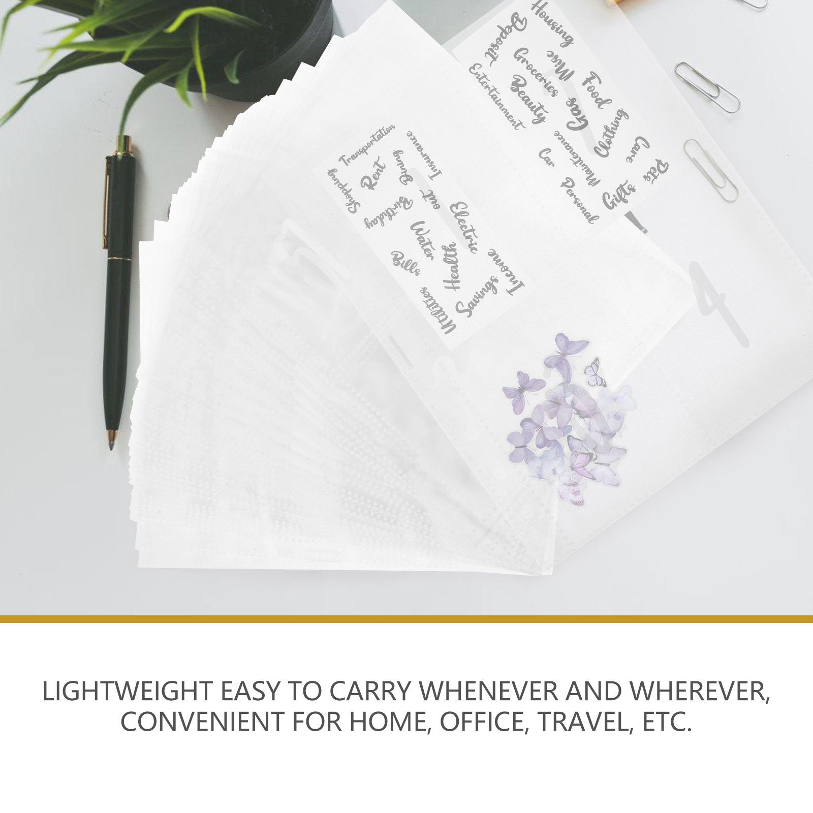 25 Sheets Budget Binder Pocket - Home Office Budget avaliação e preço