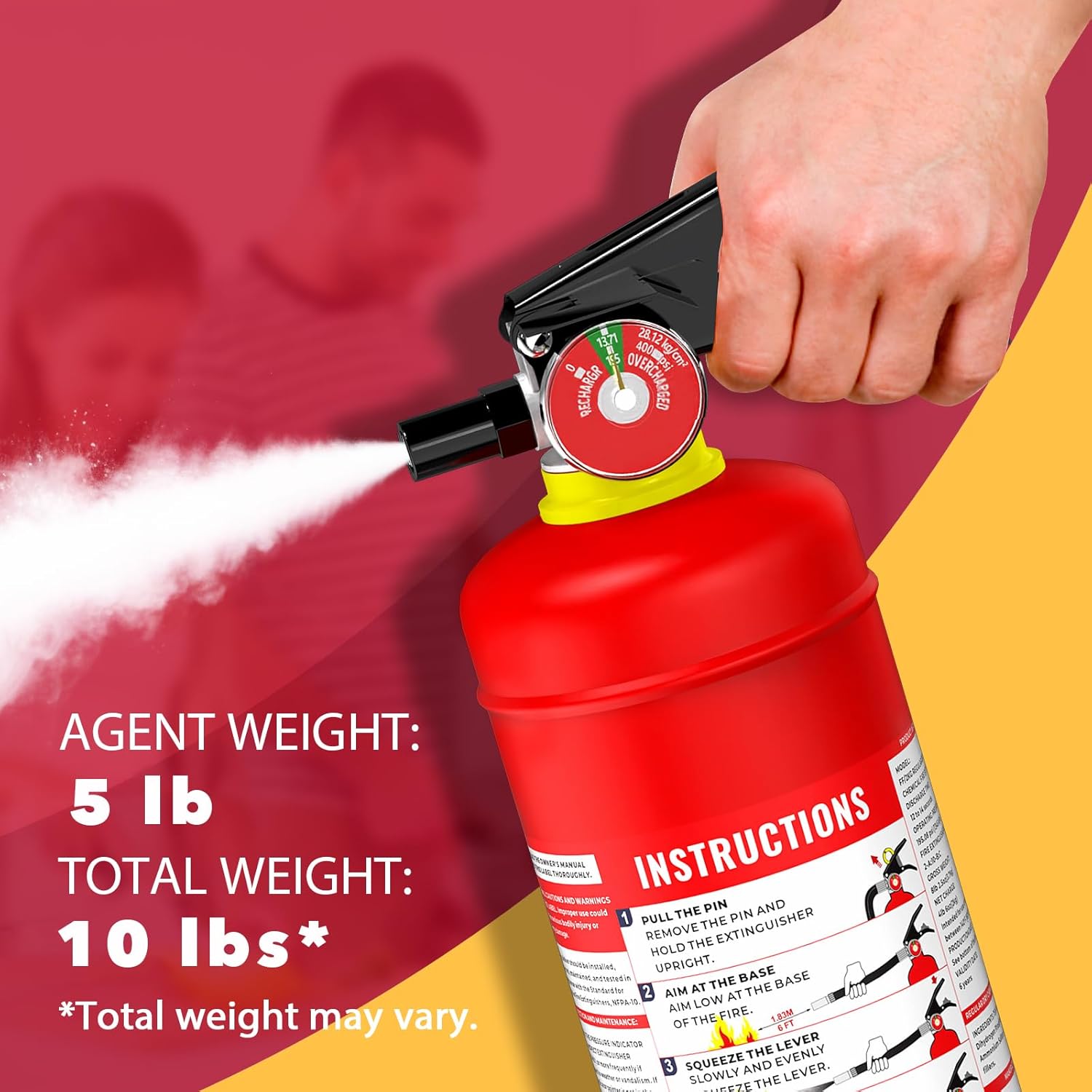 5 lb ABC Dry Chemical Fire Ext - Home Office Rate avaliação e preço