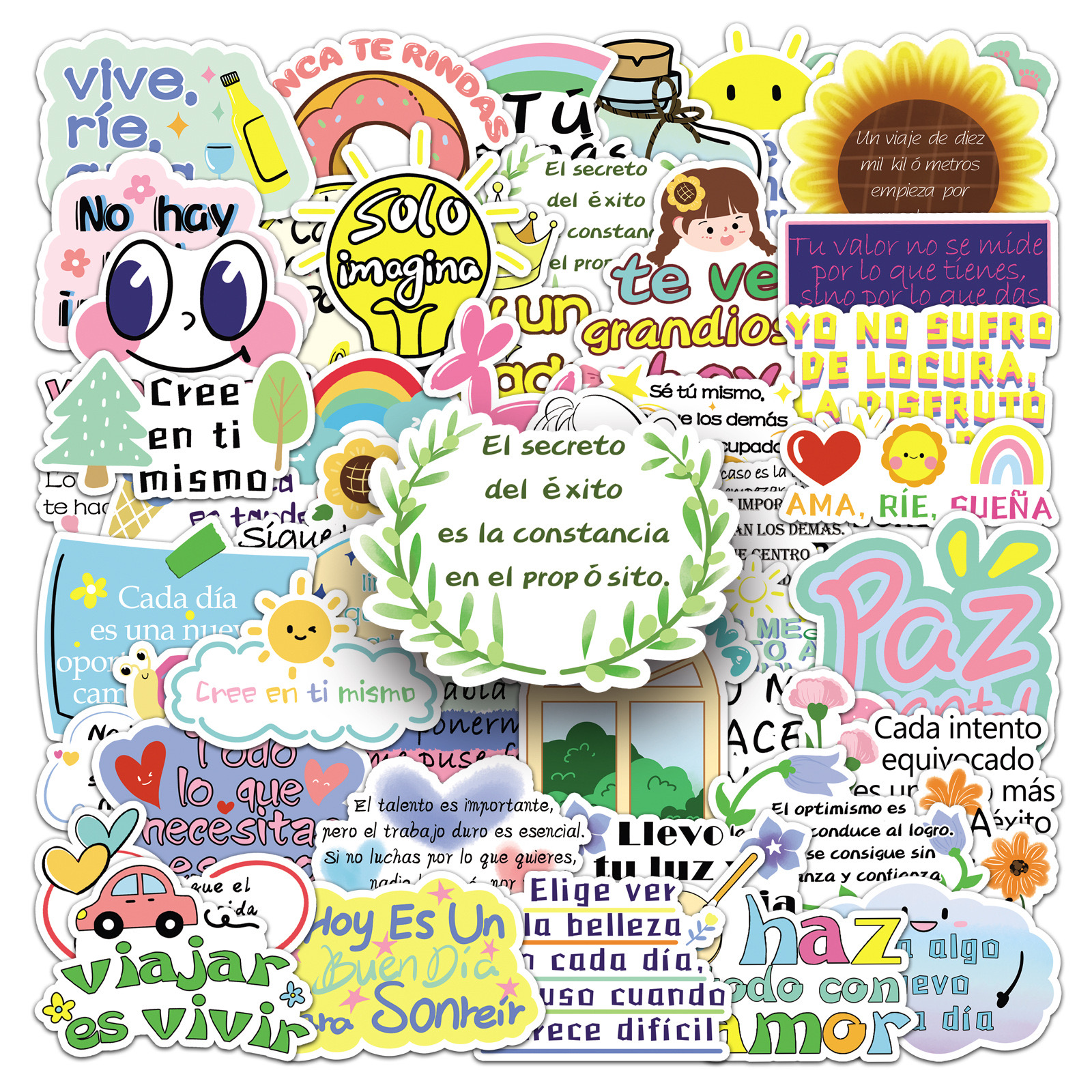 10/50Pcs Spanish Motivational  - Home Office Quotes avaliação e preço