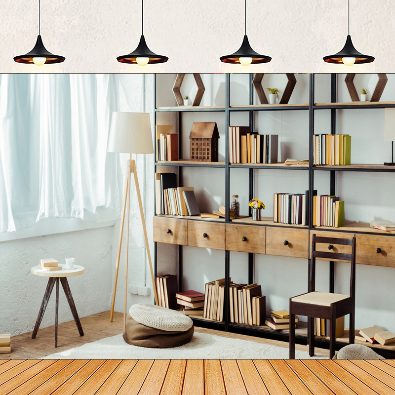Bookshelf Photography Backdrop - Home Office Zoom Background avaliação e preço