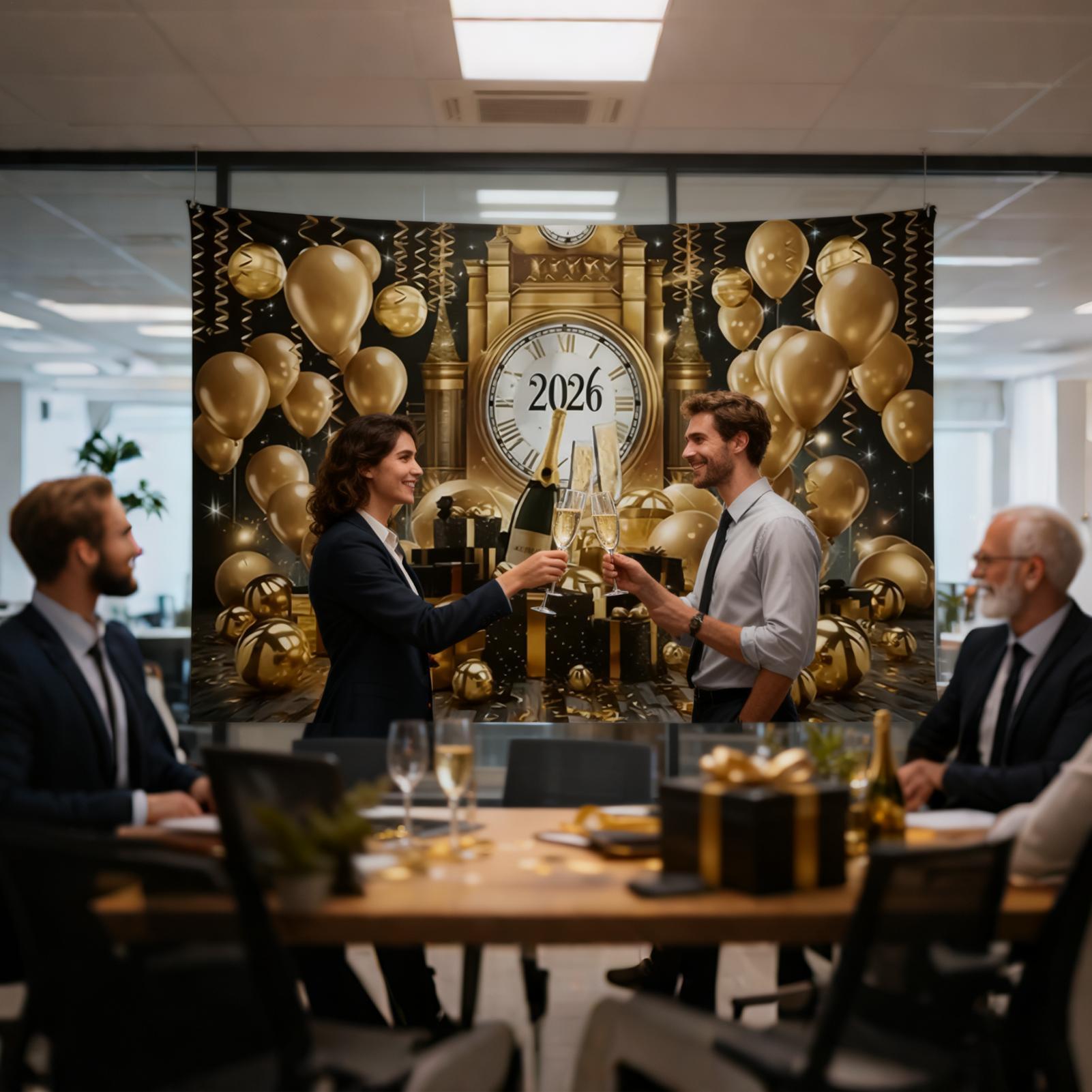 Happy New Year Banner 7x5 Ft 2 - Home Office Holidays 2026 avaliação e preço