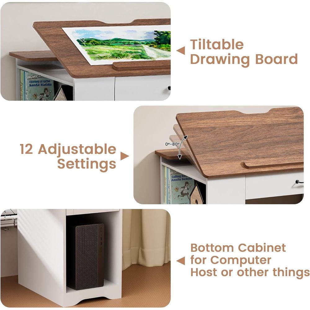 Adjustable Desk with Storage a - Home Office Desks avaliação e preço