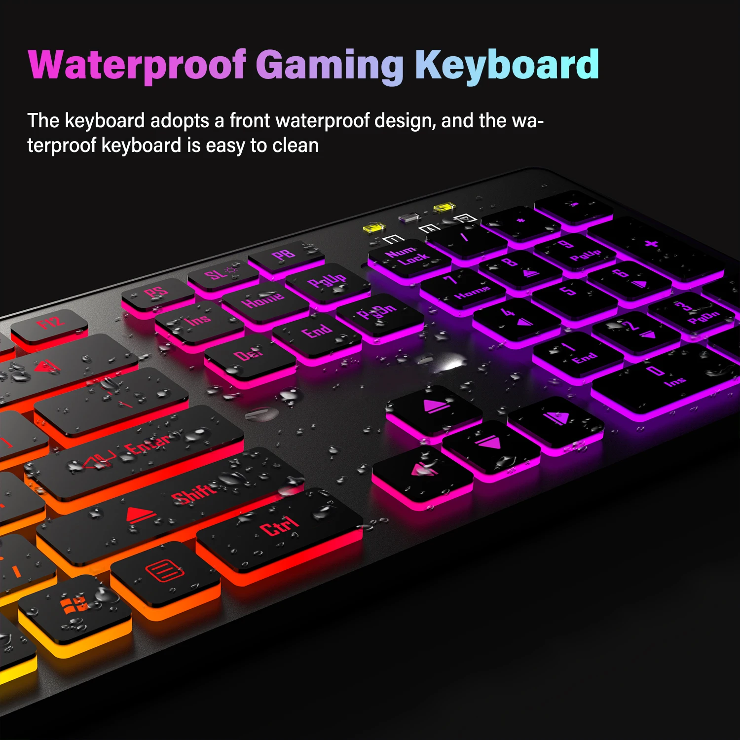 Computer Gaming Keyboard Light - English Home Office avaliação e preço