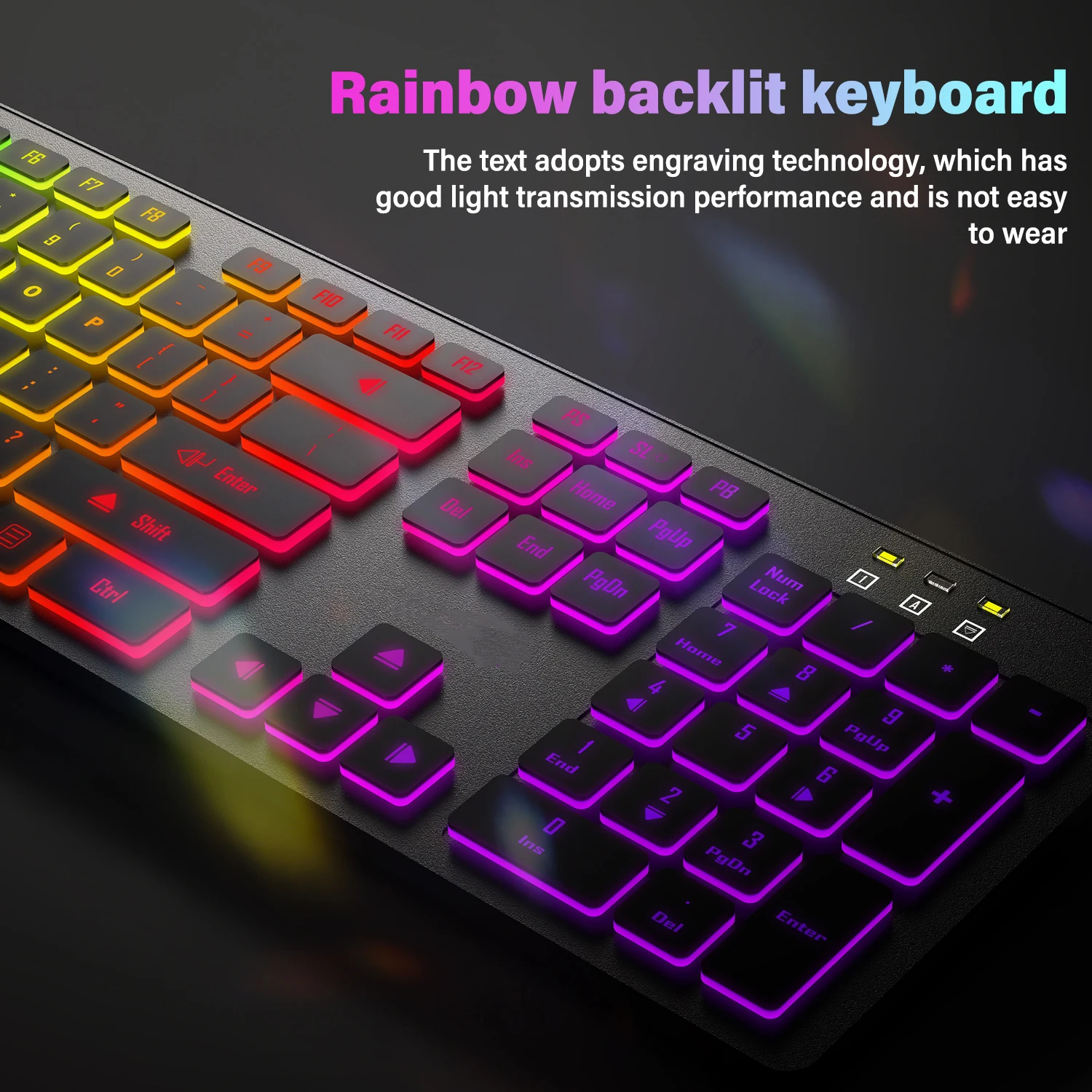 Computer Gaming Keyboard Light - English Home Office avaliação e preço
