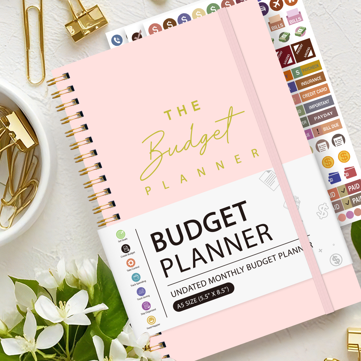 A5 Budget Planner Book with 3  - Home Office Budget avaliação e preço