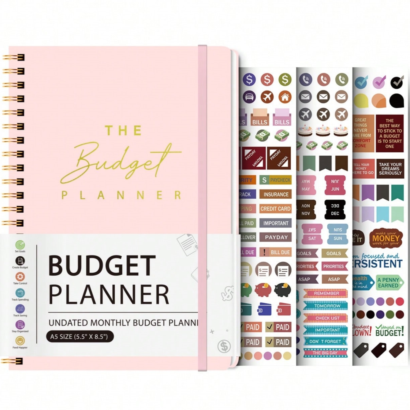 A5 Budget Planner Book with 3  - Home Office Budget avaliação e preço