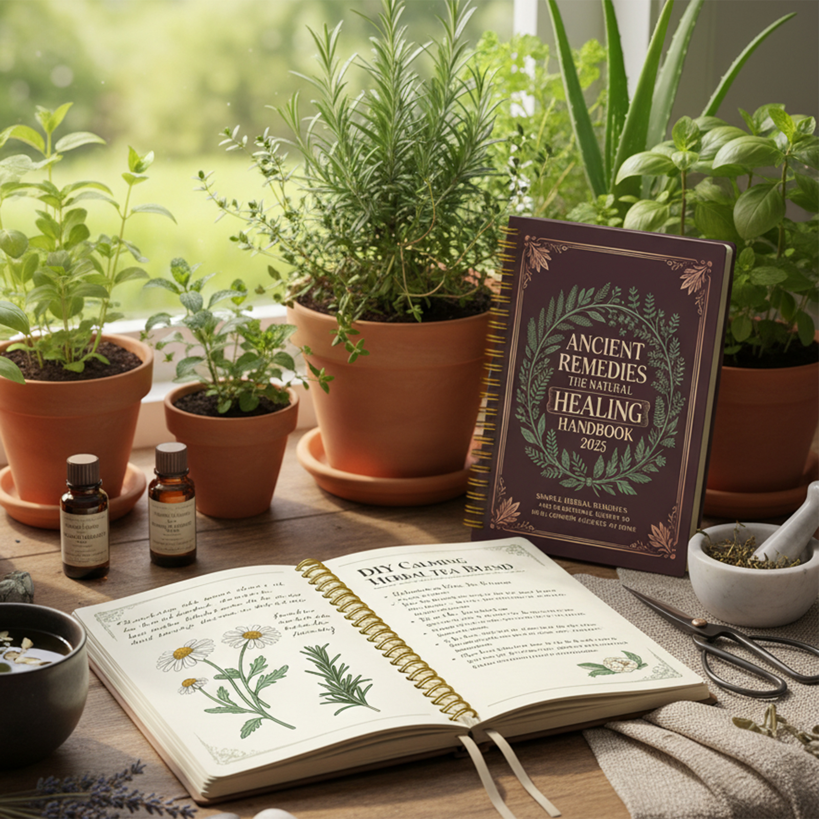 Natural Remedies Handbook with - English Home Office avaliação e preço